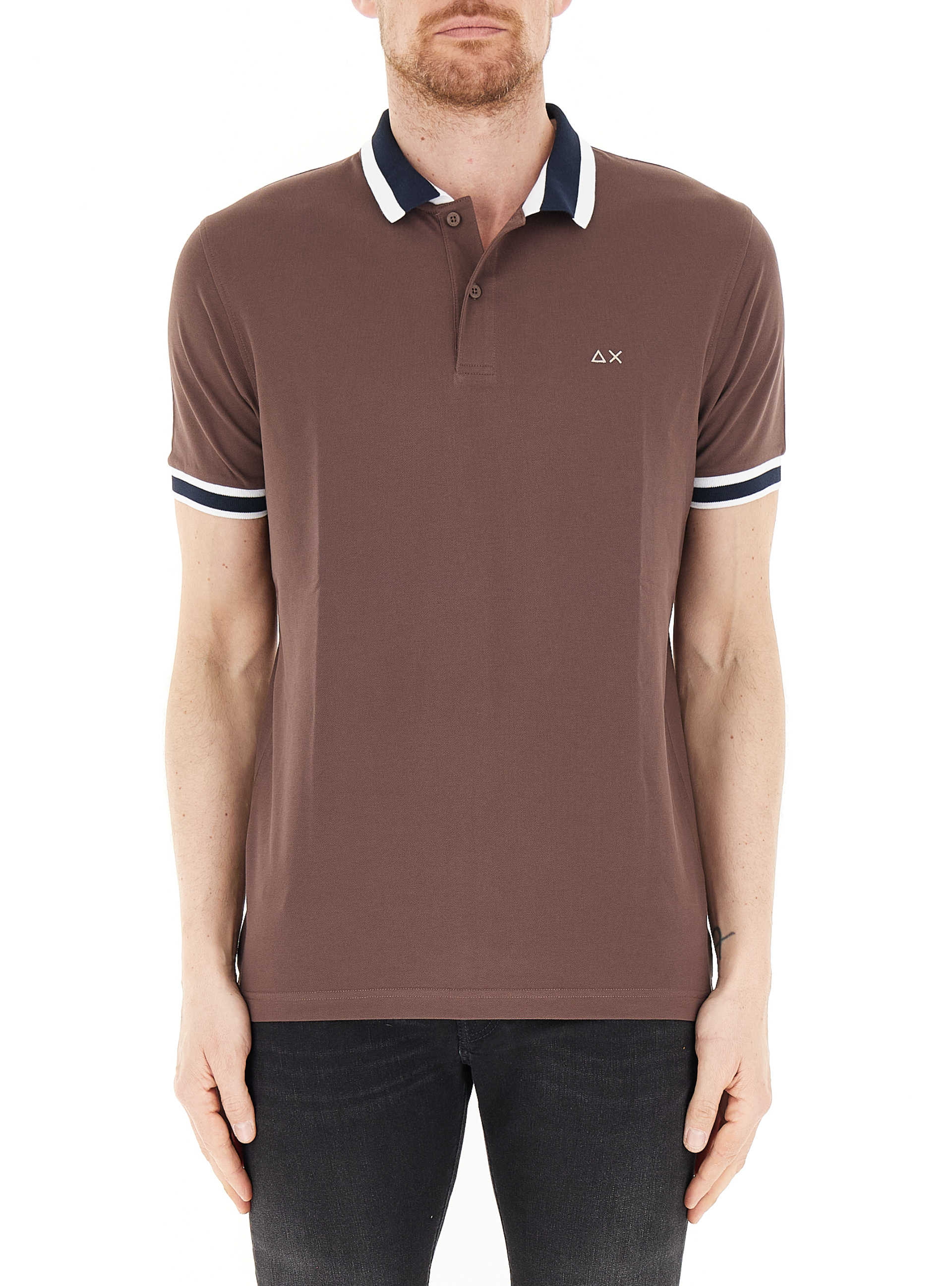 SUN68 Polo maniche corte MARRONE S