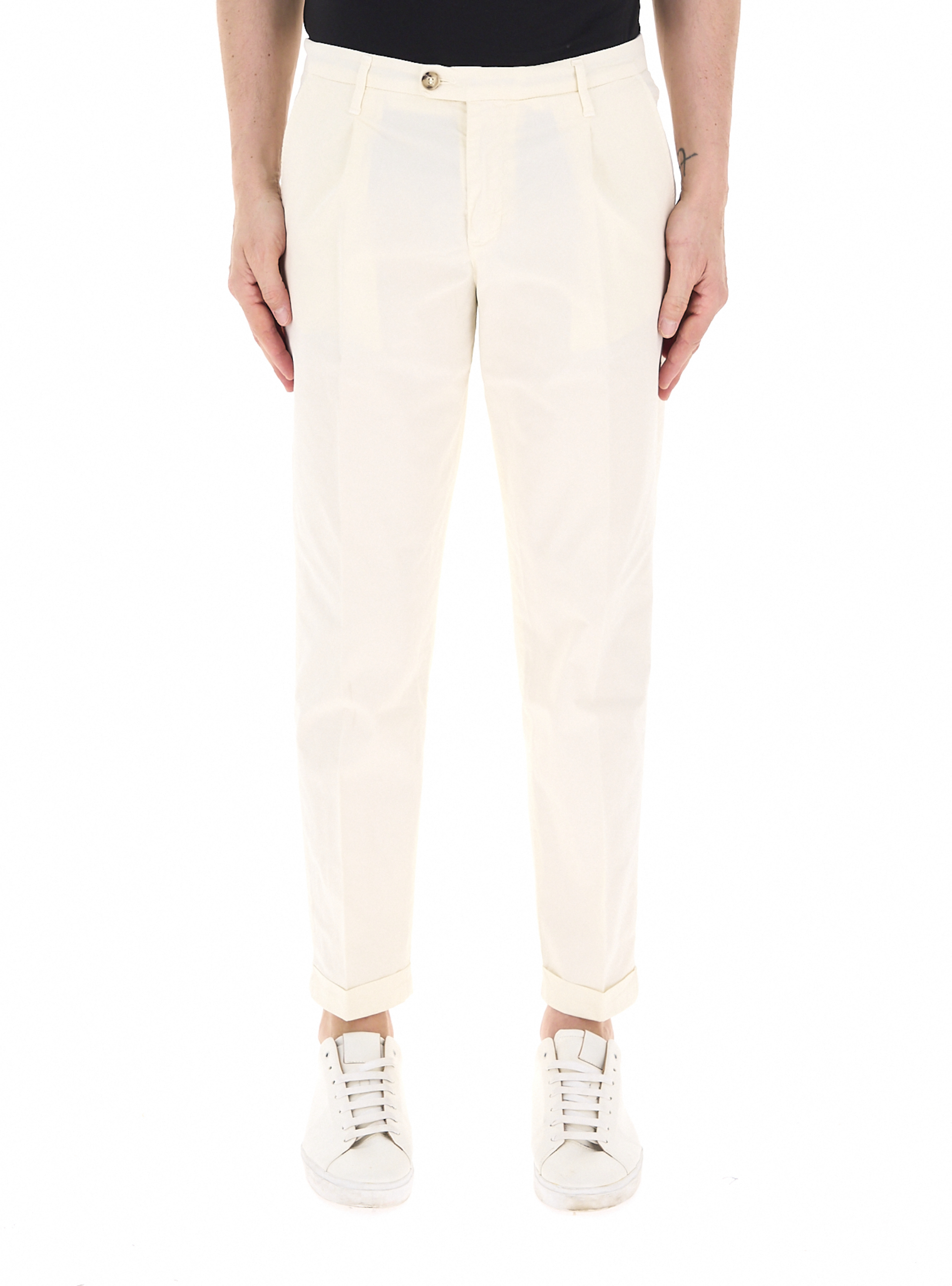 QB24 Pantalone a sigaretta AVORIO