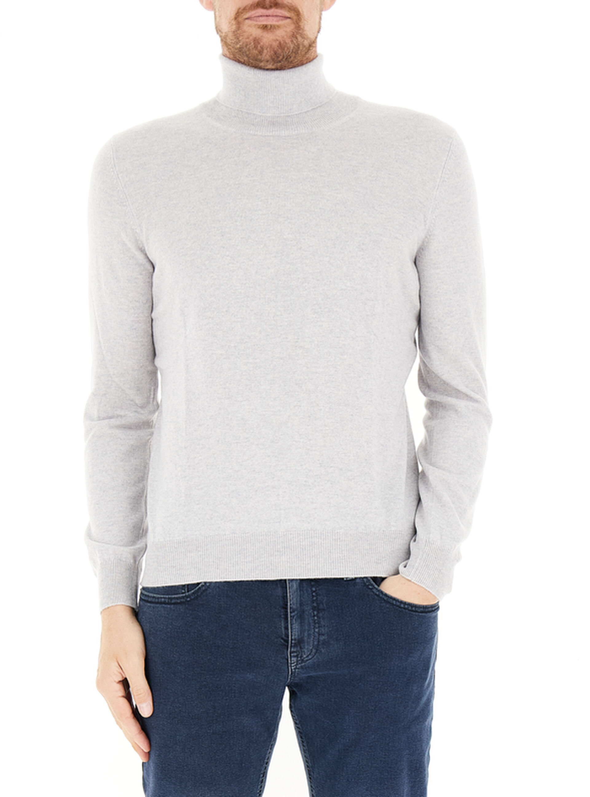 Dolcevita in cashmere GRIGIO CHIARO 50