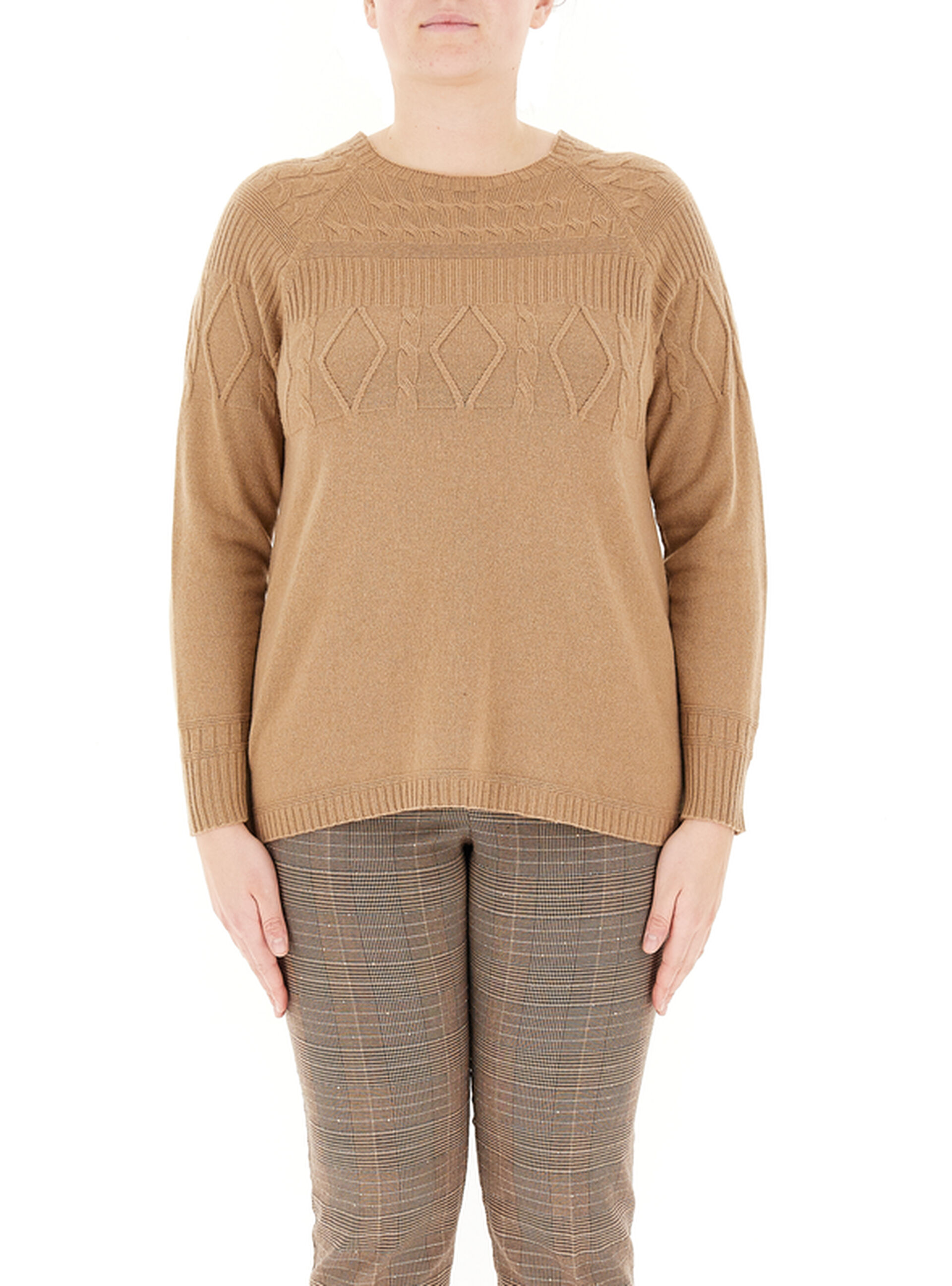 Maglione misto lana CAMMELLO XL