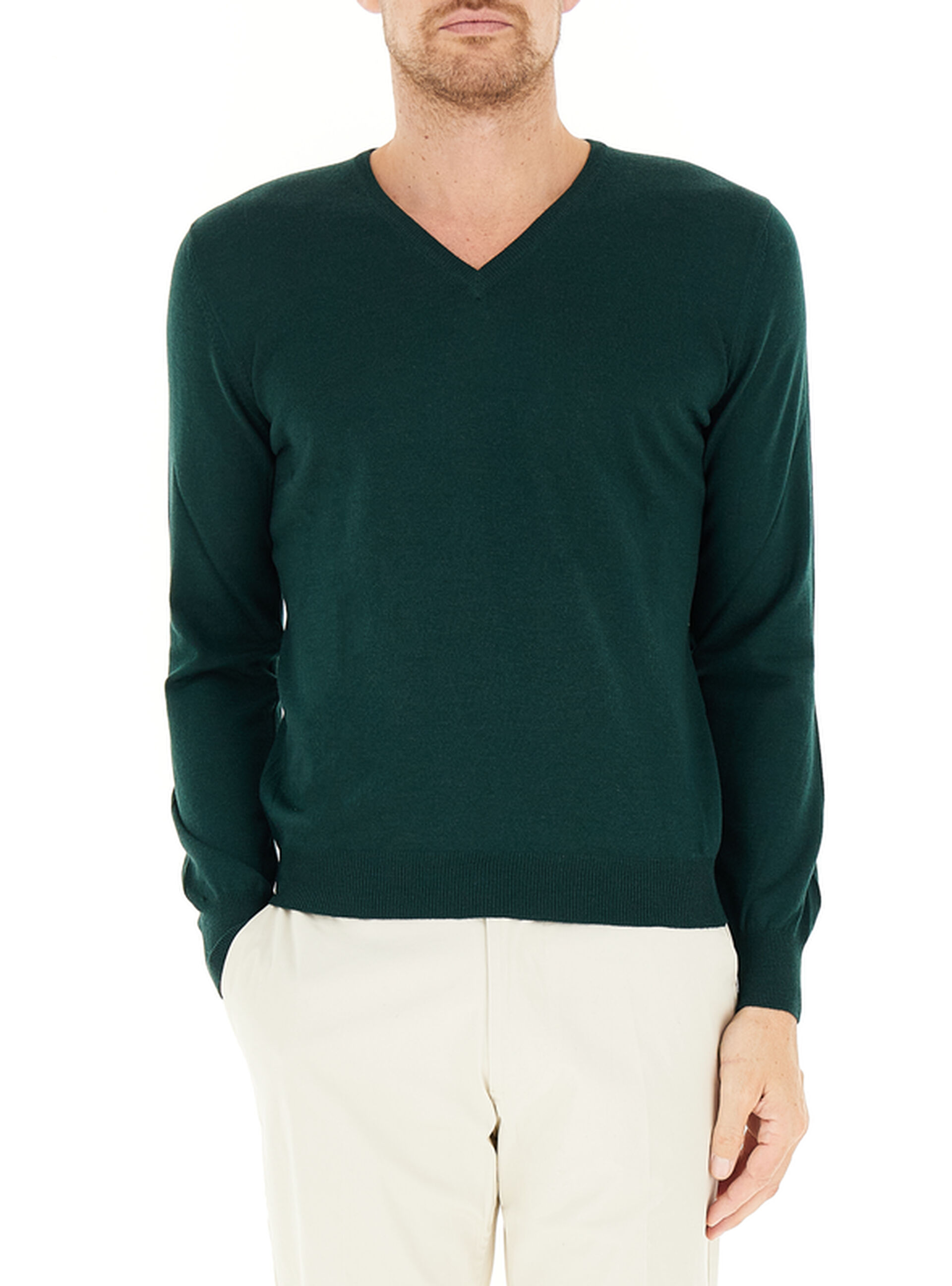 Maglia in lana VERDE SCURO 54