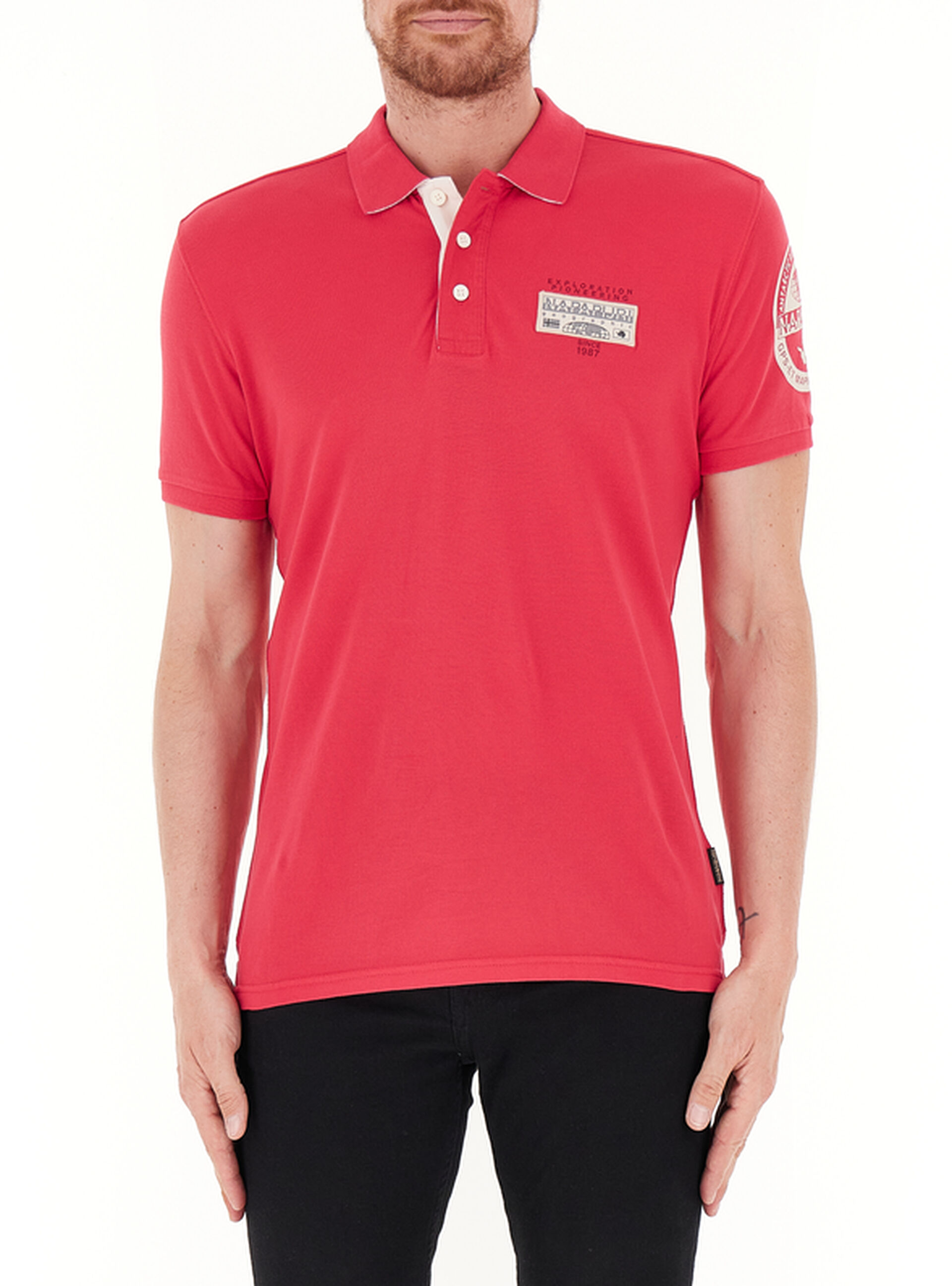 Napapijri Polo maniche corte ROSSO