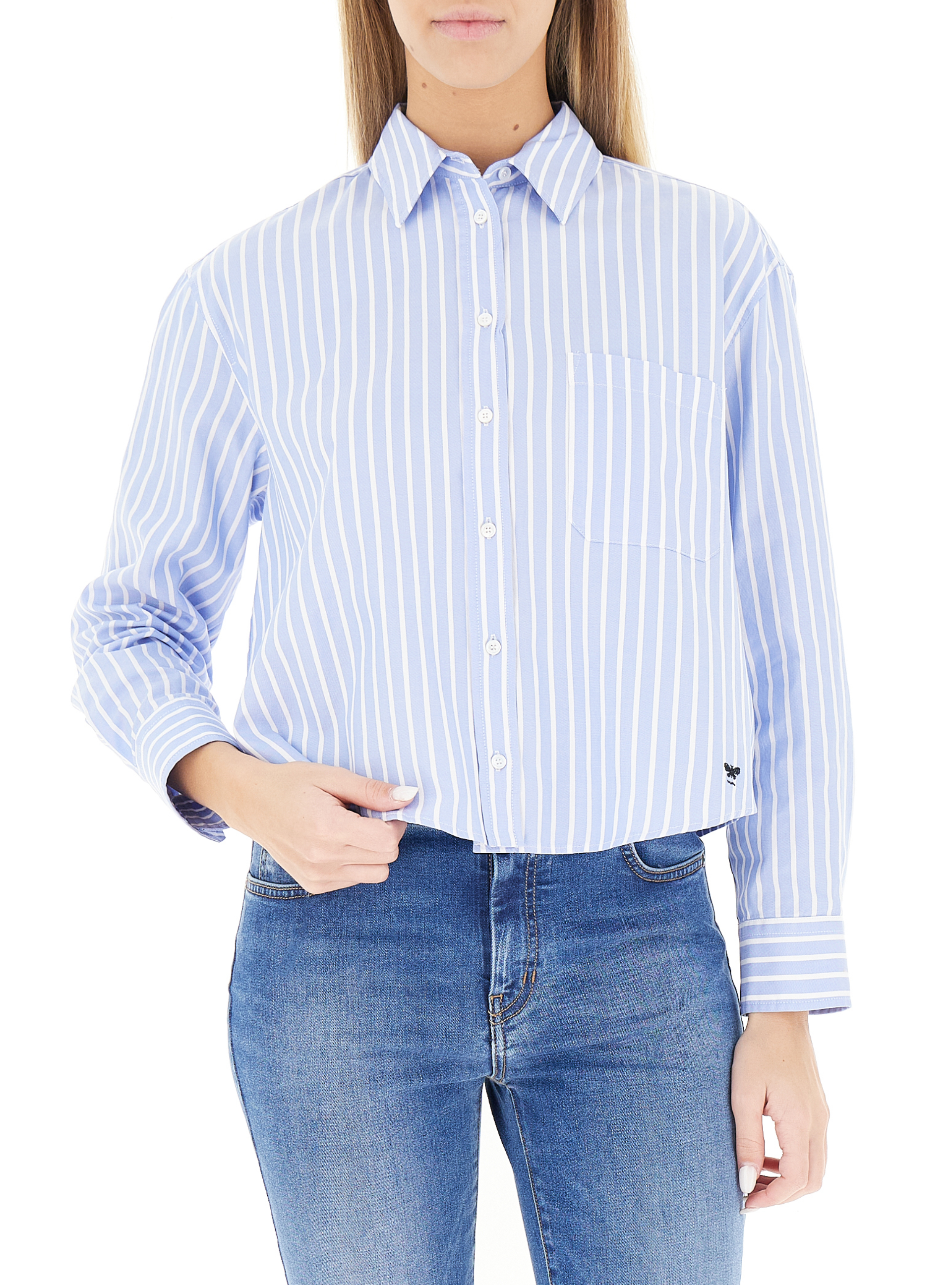 Camicia a righe CELESTE