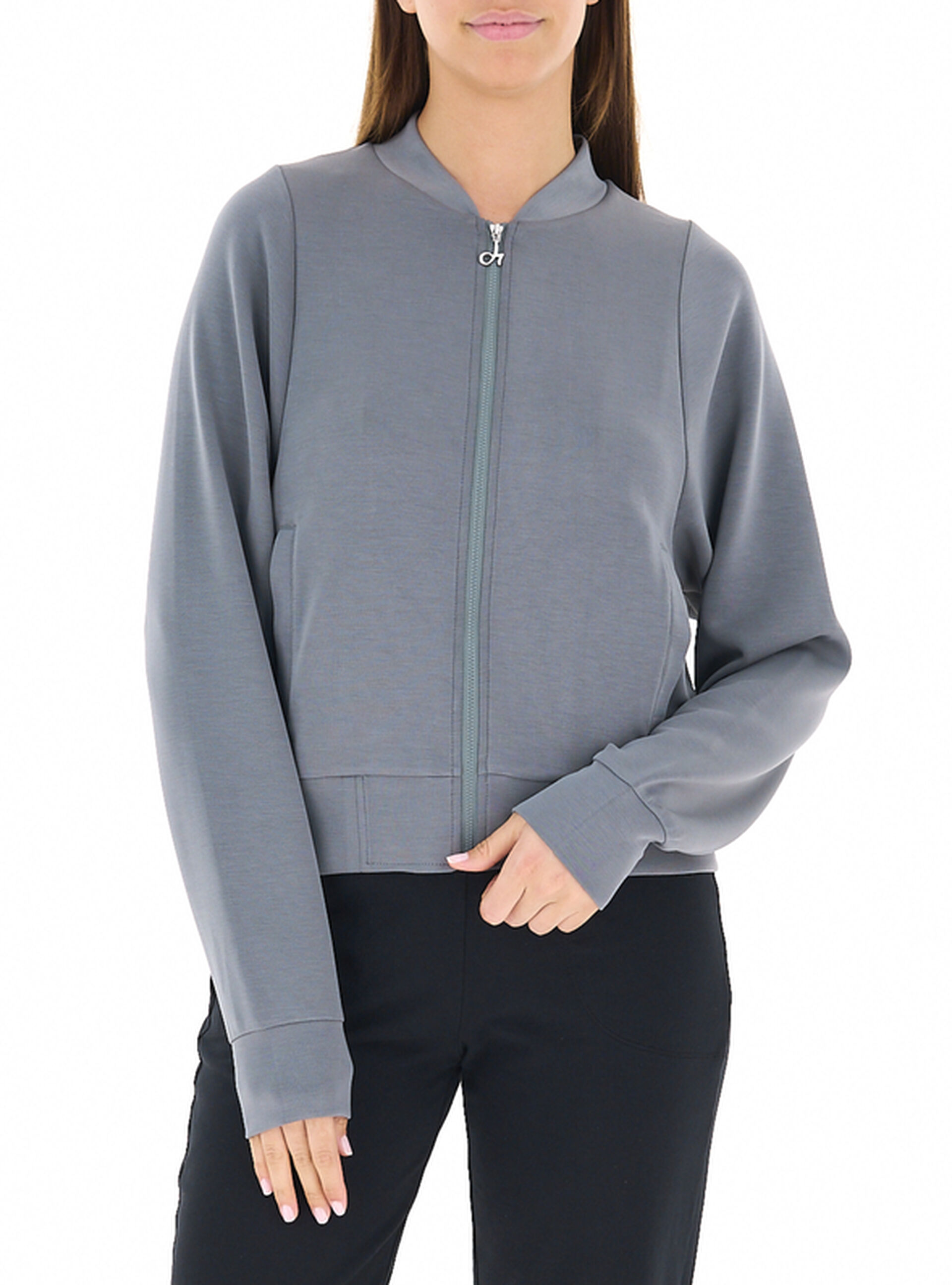 DEHA Felpa con zip GRIGIO M