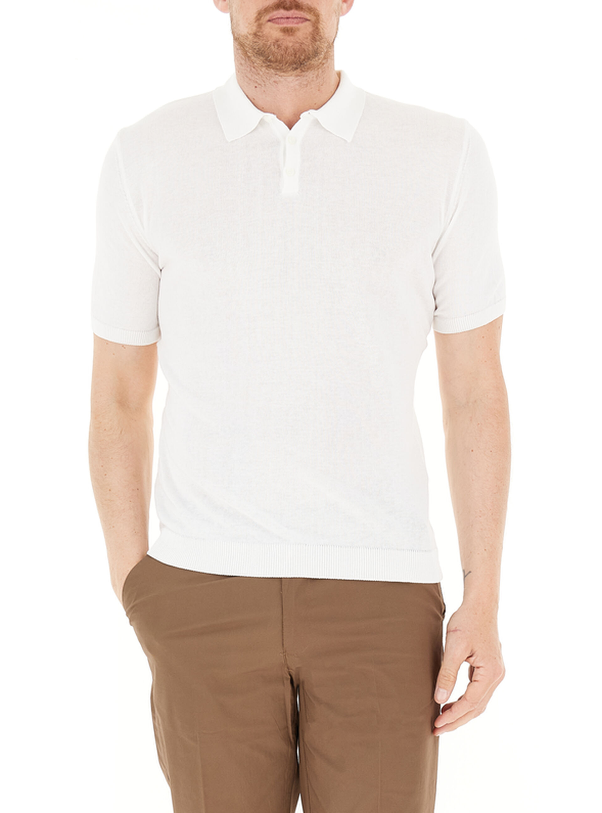 QB24 Polo in cotone PANNA