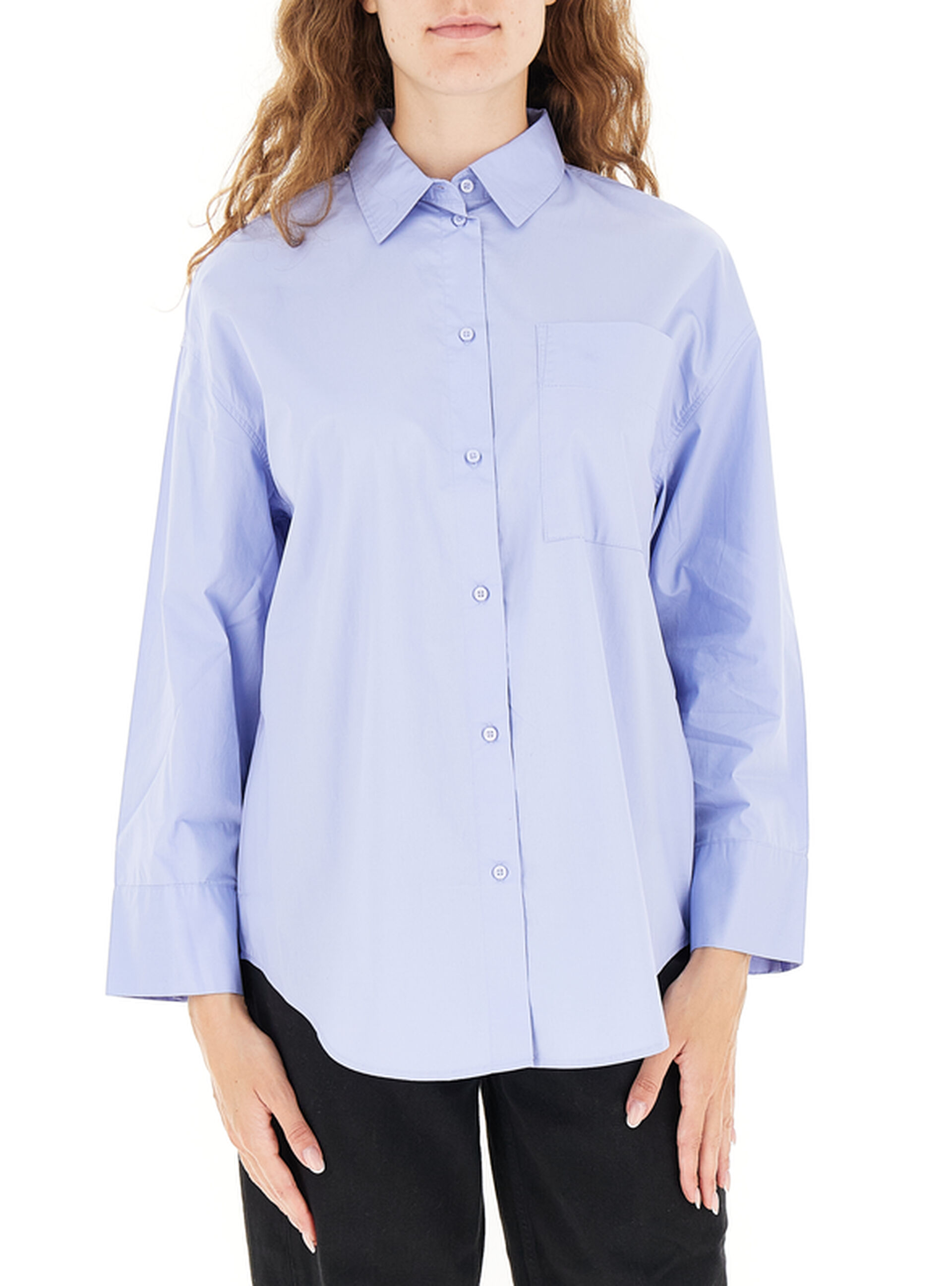 Camicia in cotone CELESTE S