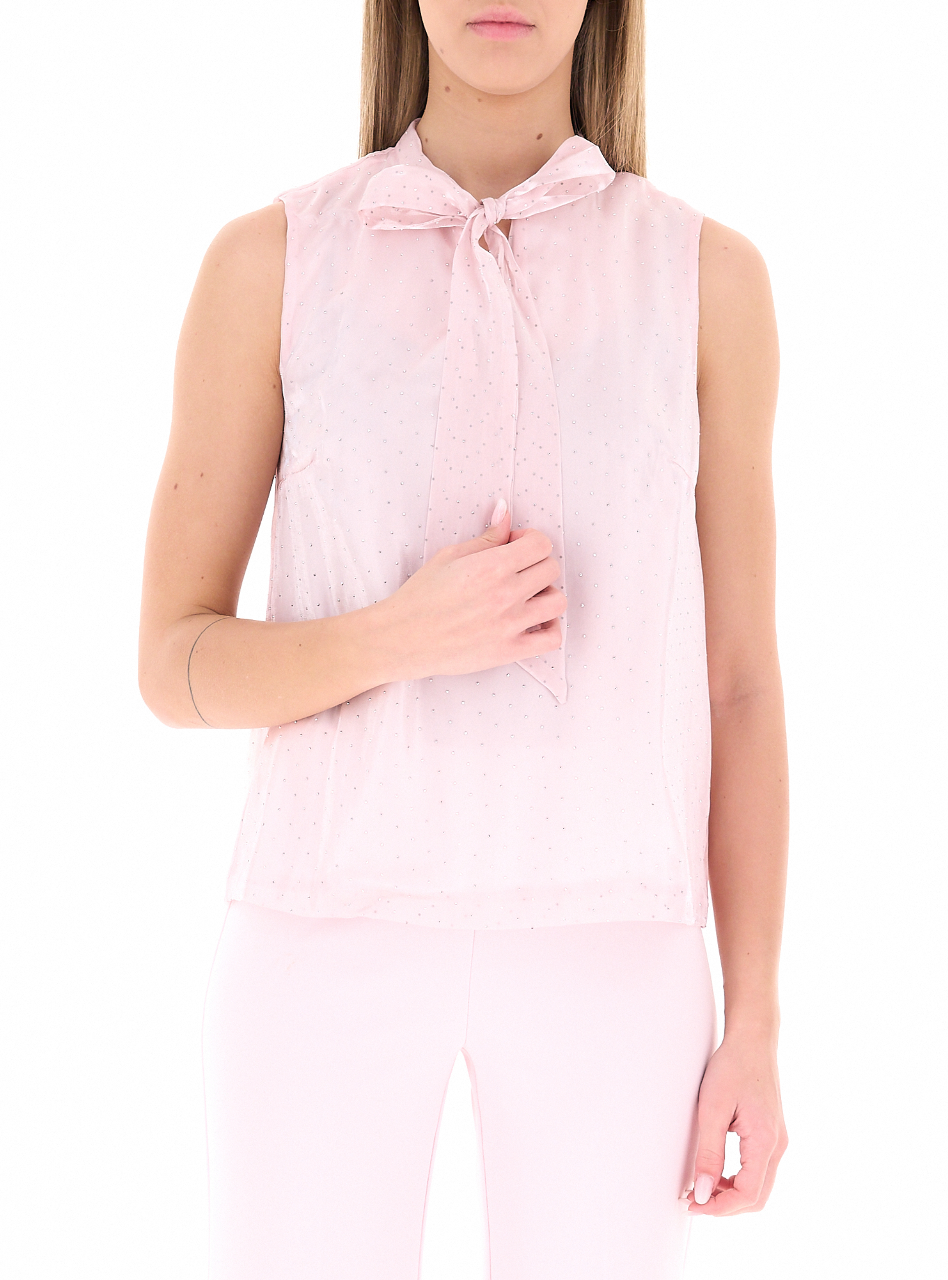 Blusa con strass ROSA CHIARO