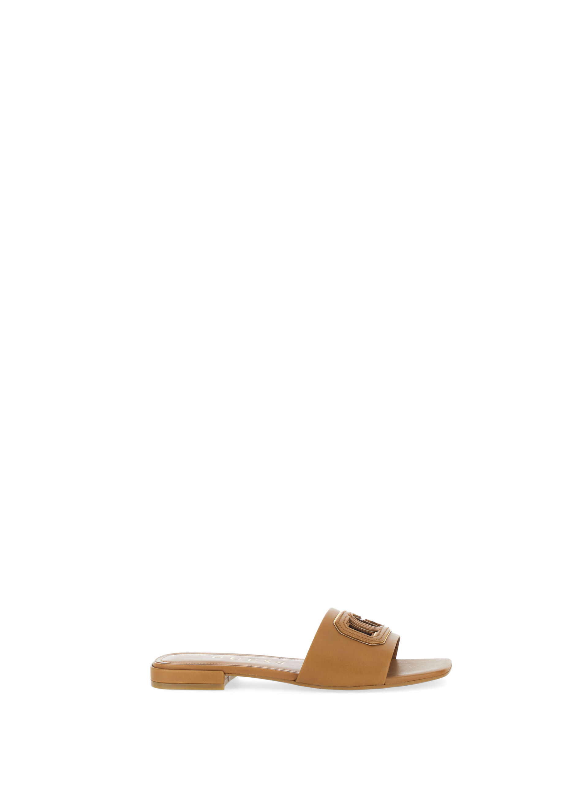 Ciabatte con logo MARRONE CHIARO 39