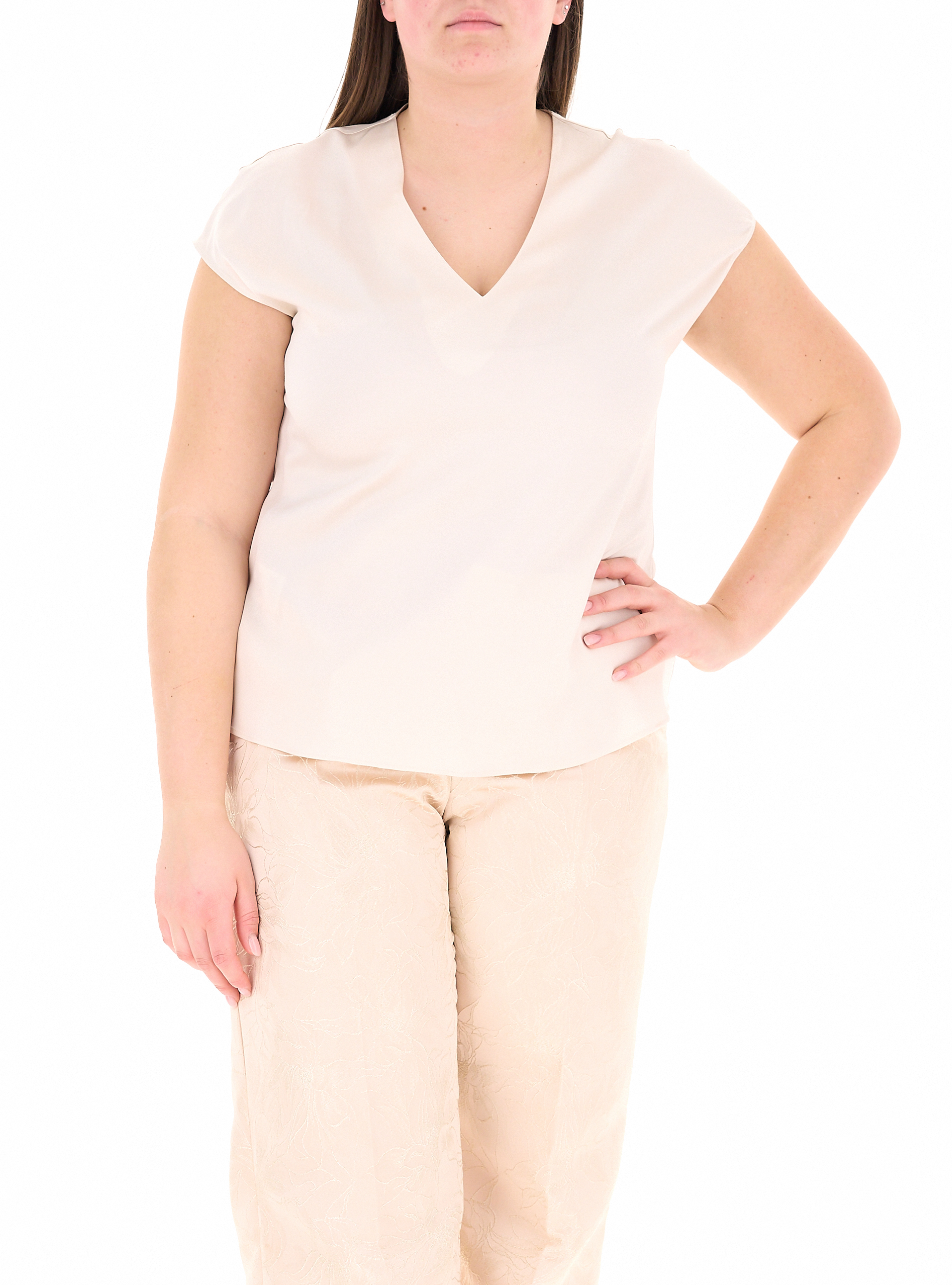 Blusa in viscosa CHAMPAGNE 52