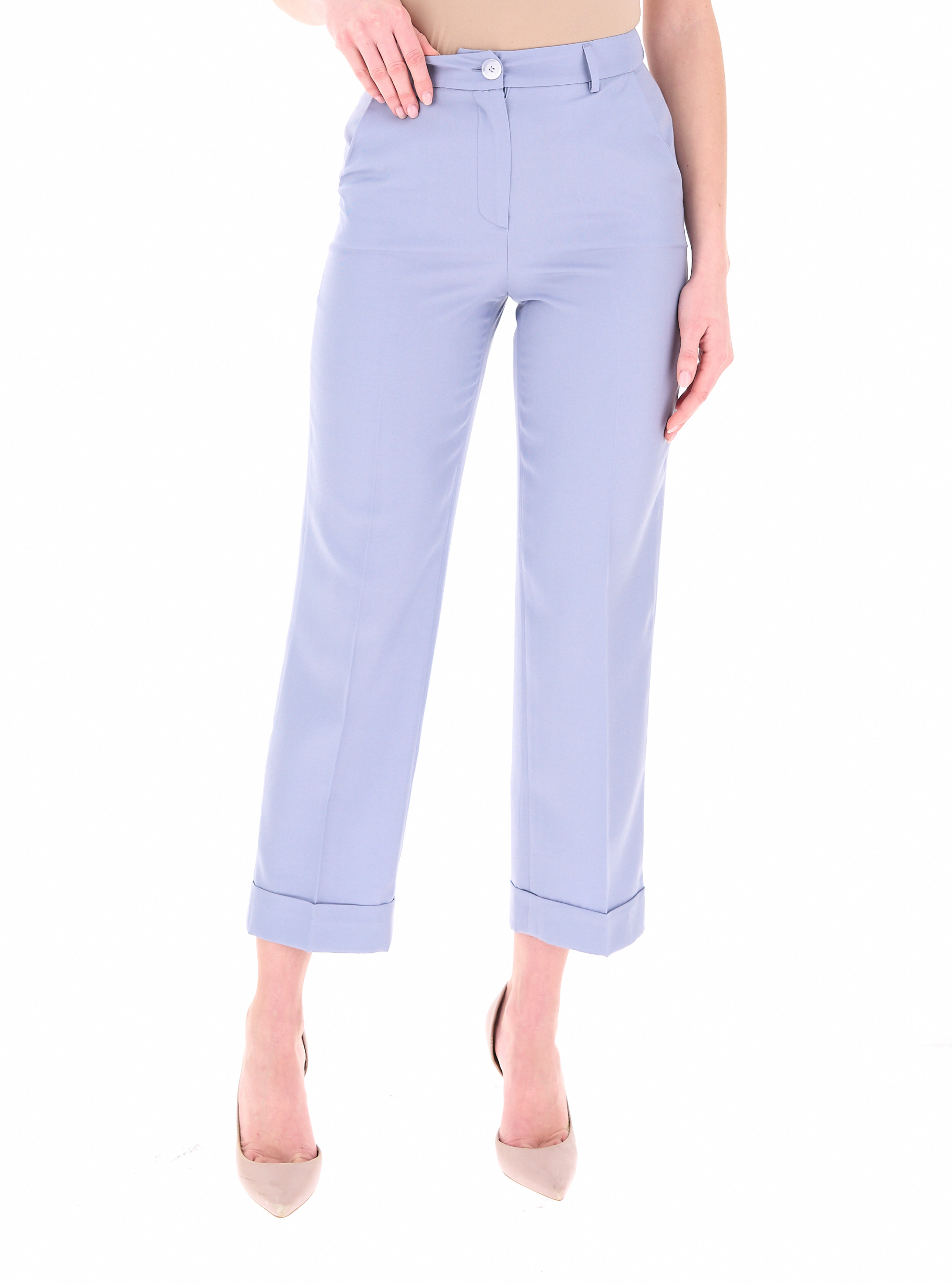 Pantalone con risvolto AZZURRO POLVERE