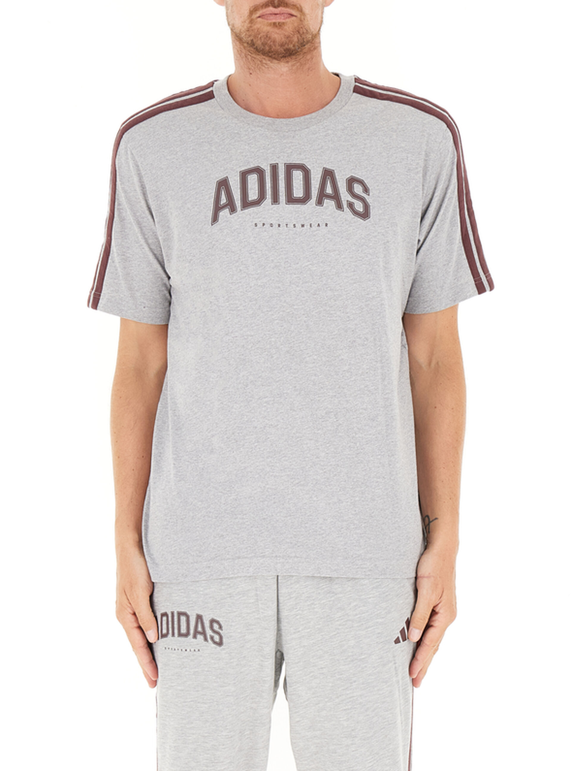 T-shirt girocollo cotone GRIGIO