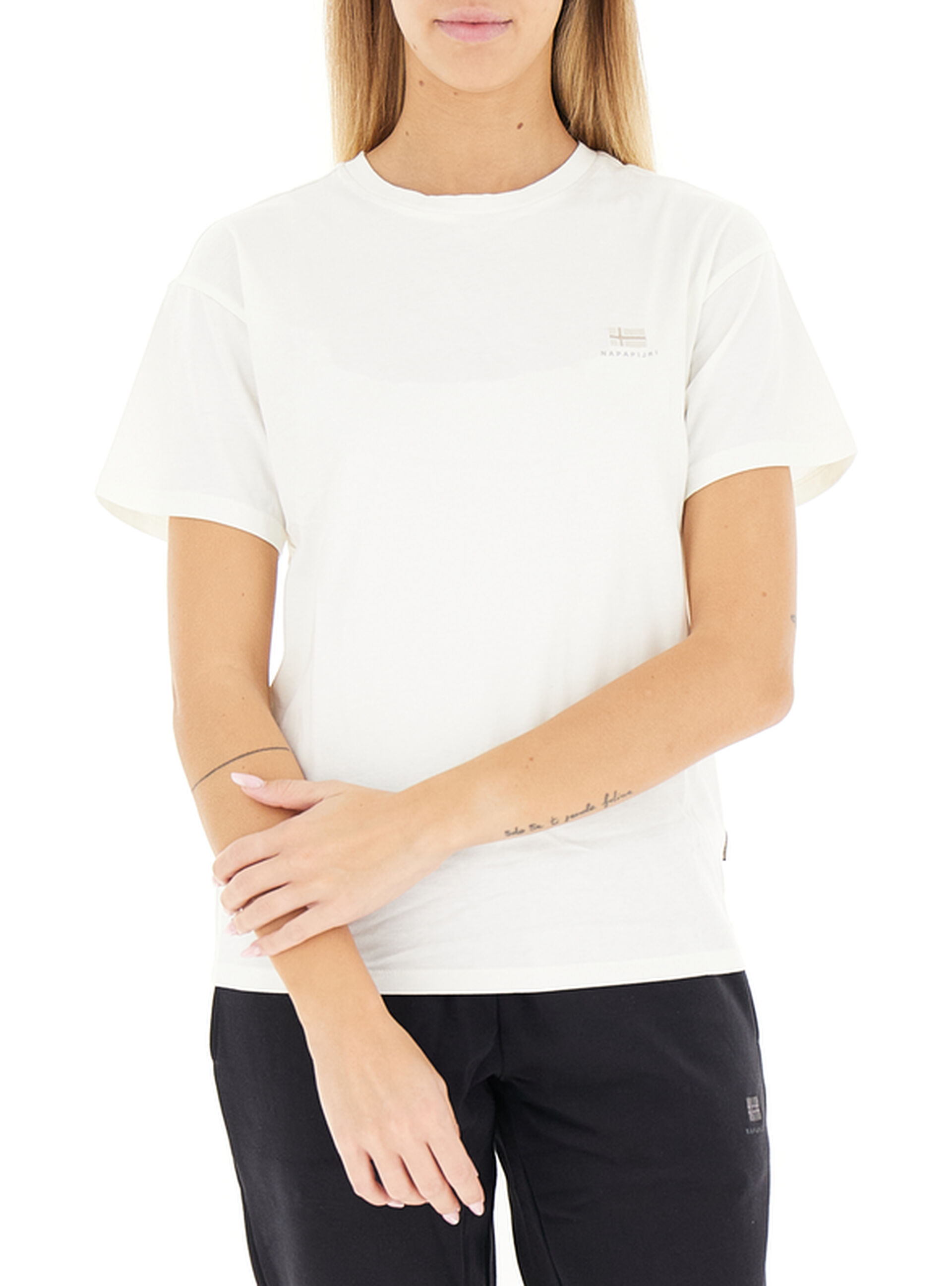 Napapijri T-shirt in cotone PANNA