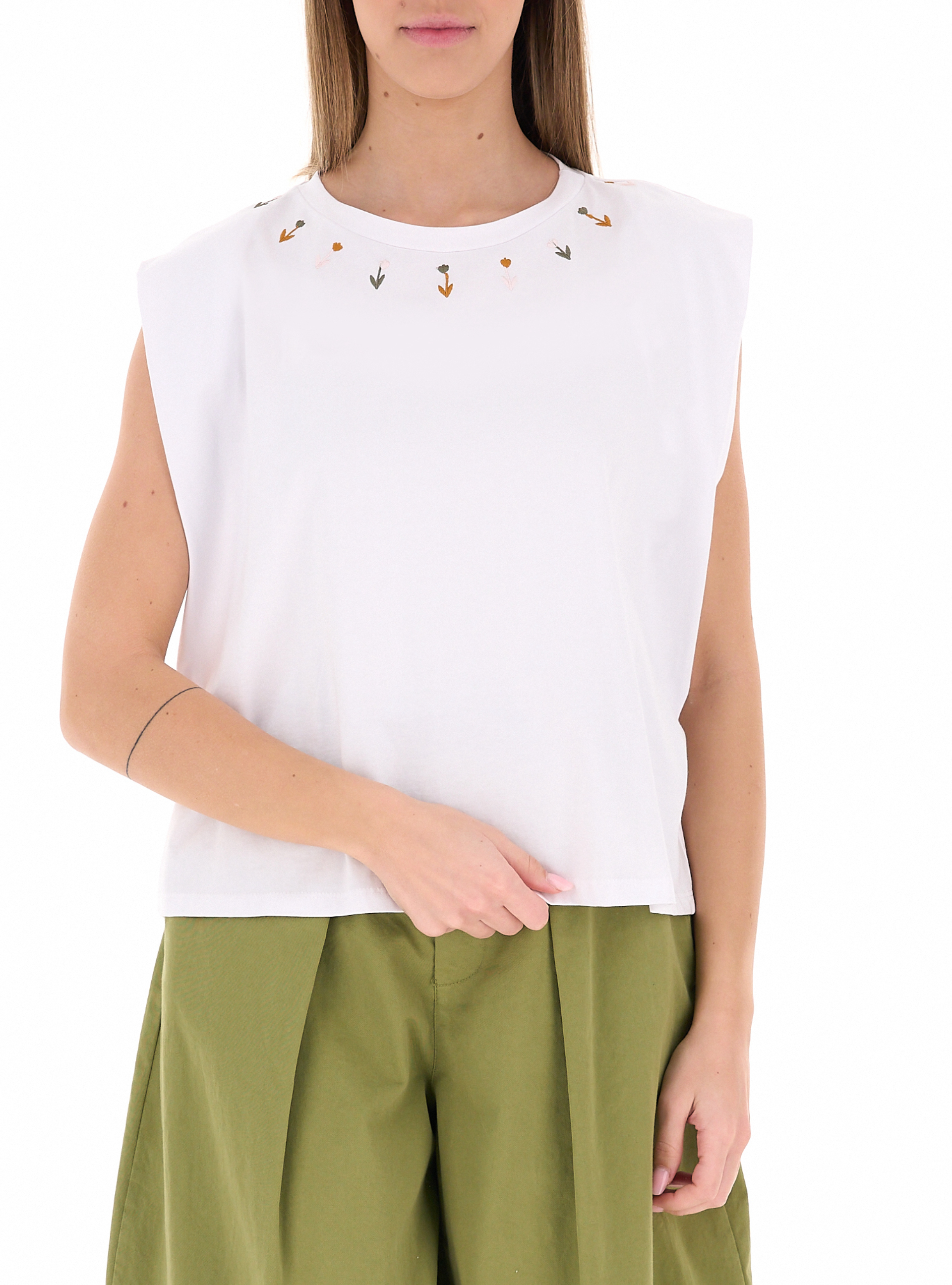 Dixie T-shirt girocollo PANNA S