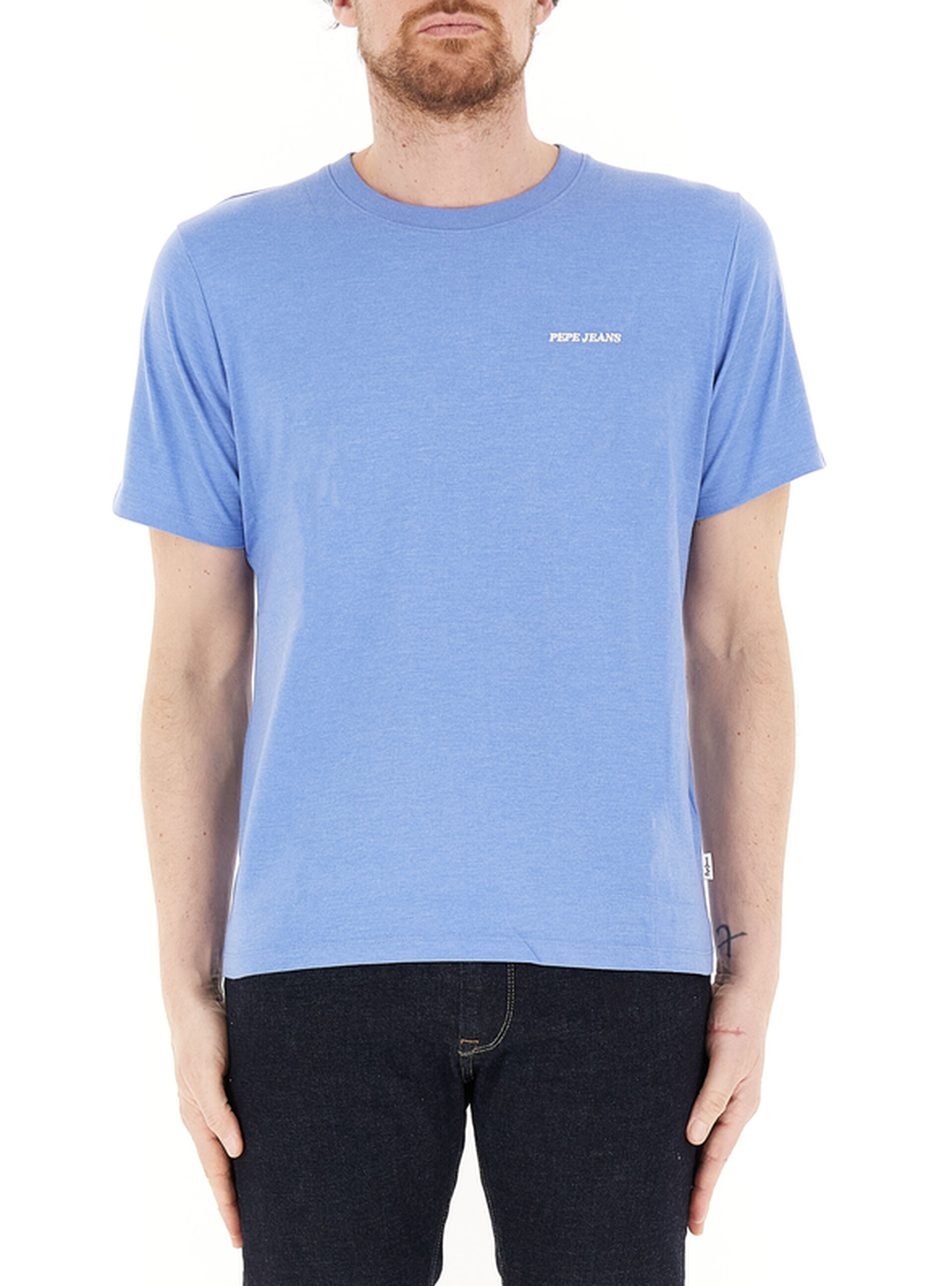 T-shirt girocollo CELESTE
