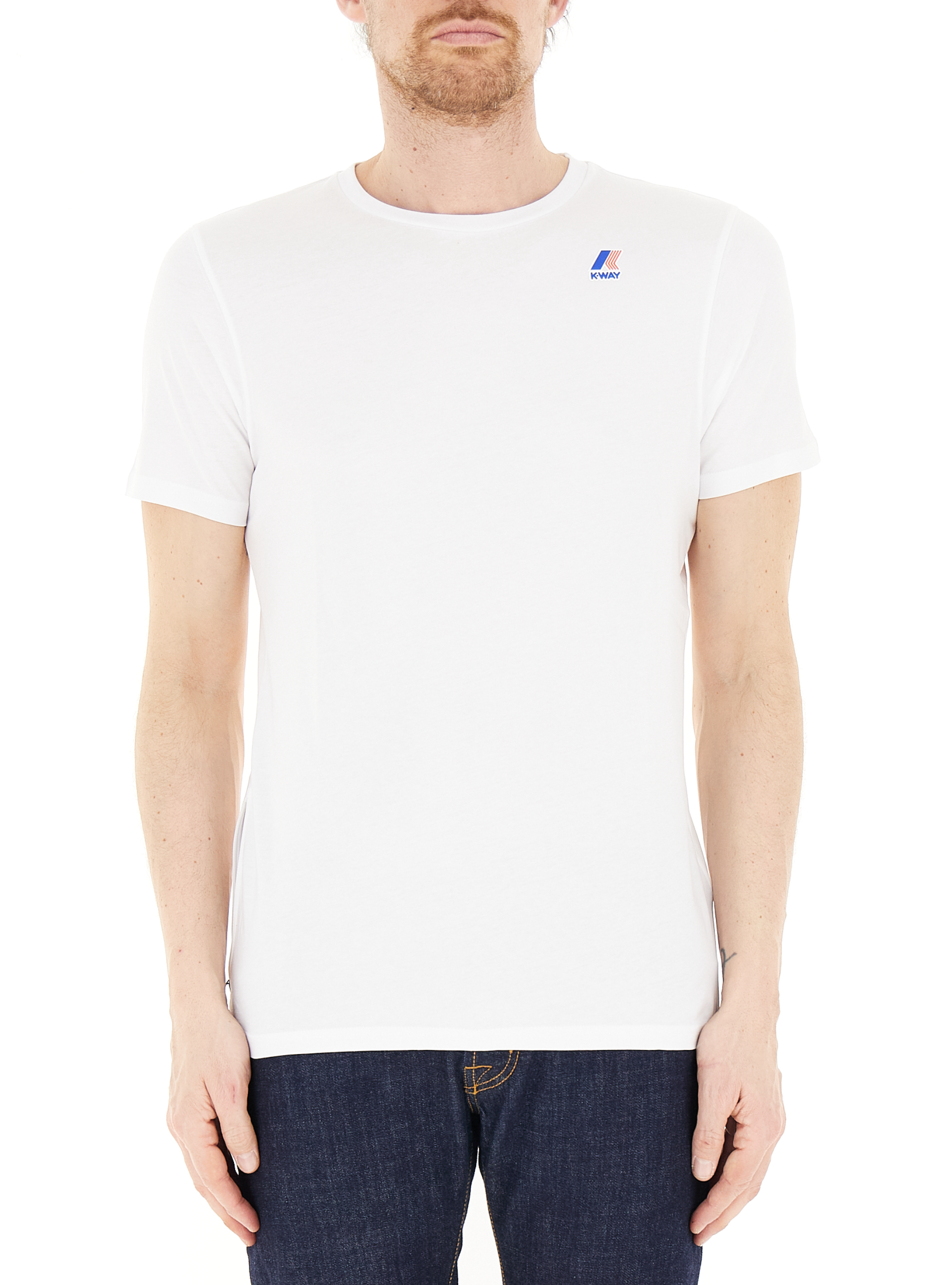 K-way T-shirt in cotone BIANCO