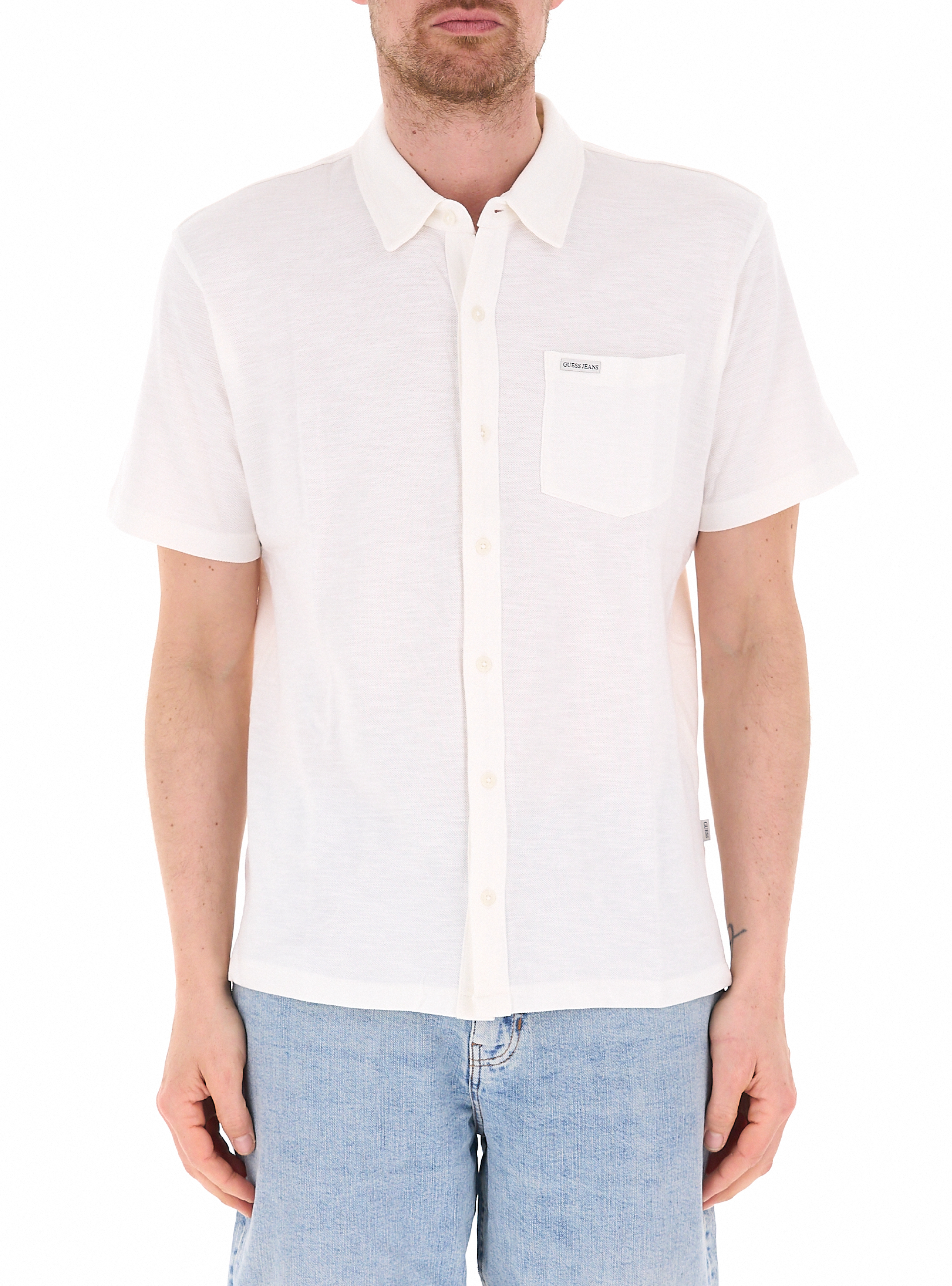 Camicia maniche corte PANNA