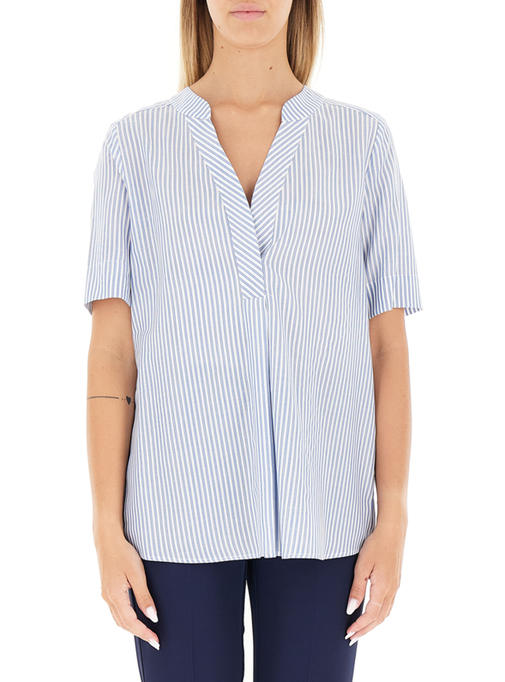 Blusa maniche corte AZZURRO CHIARO 44