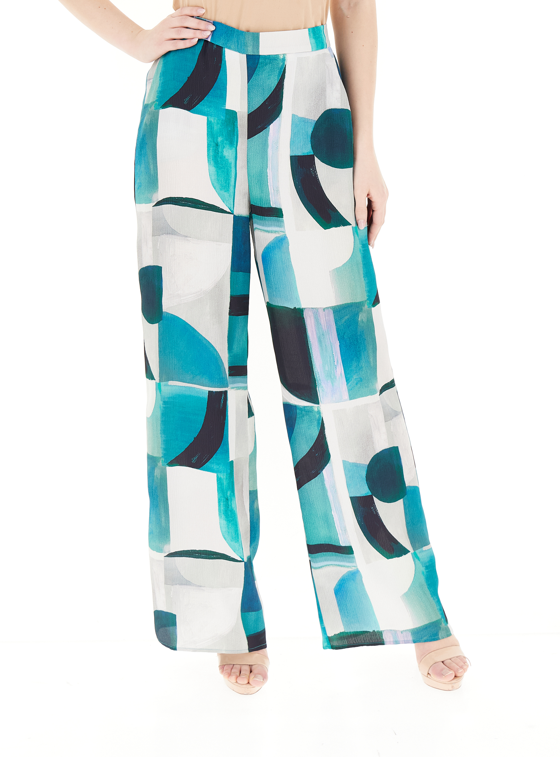 Pantalone a palazzo TURCHESE 42