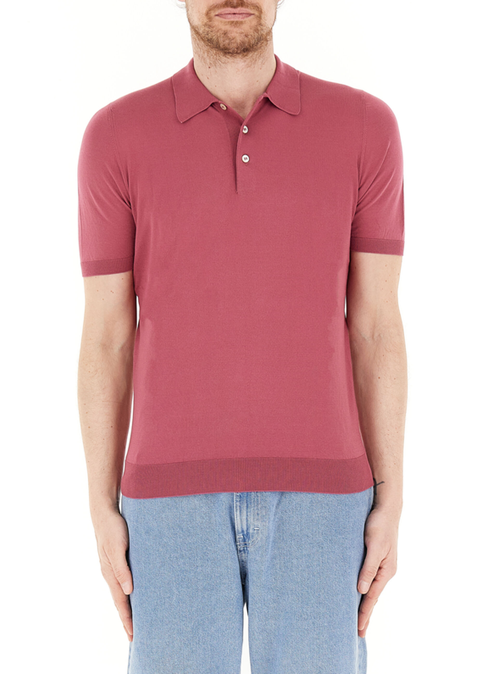 Polo in cotone ROSA SCURO