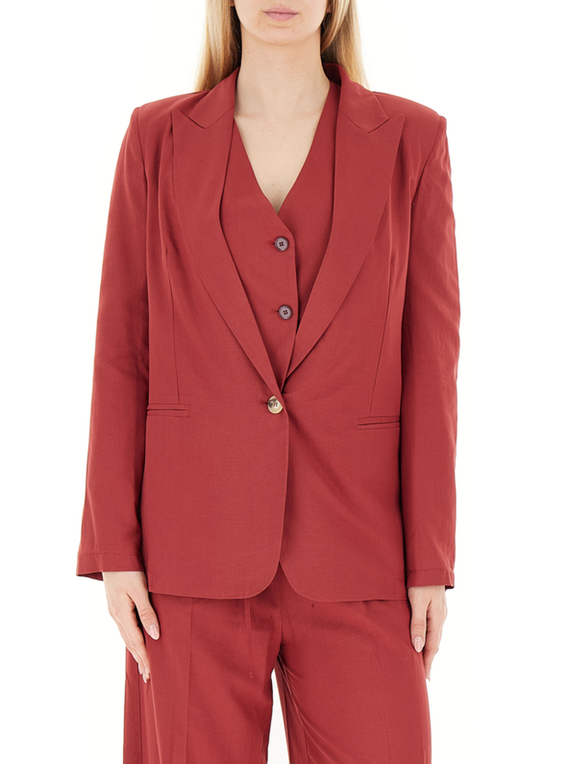 VICOLO Blazer monopetto MATTONE