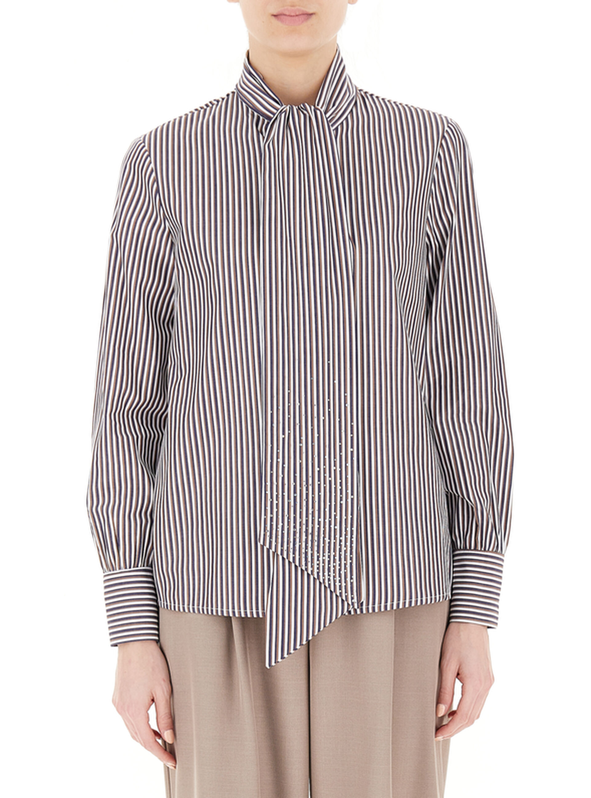 Dixie Camicia a righe MARRONE M