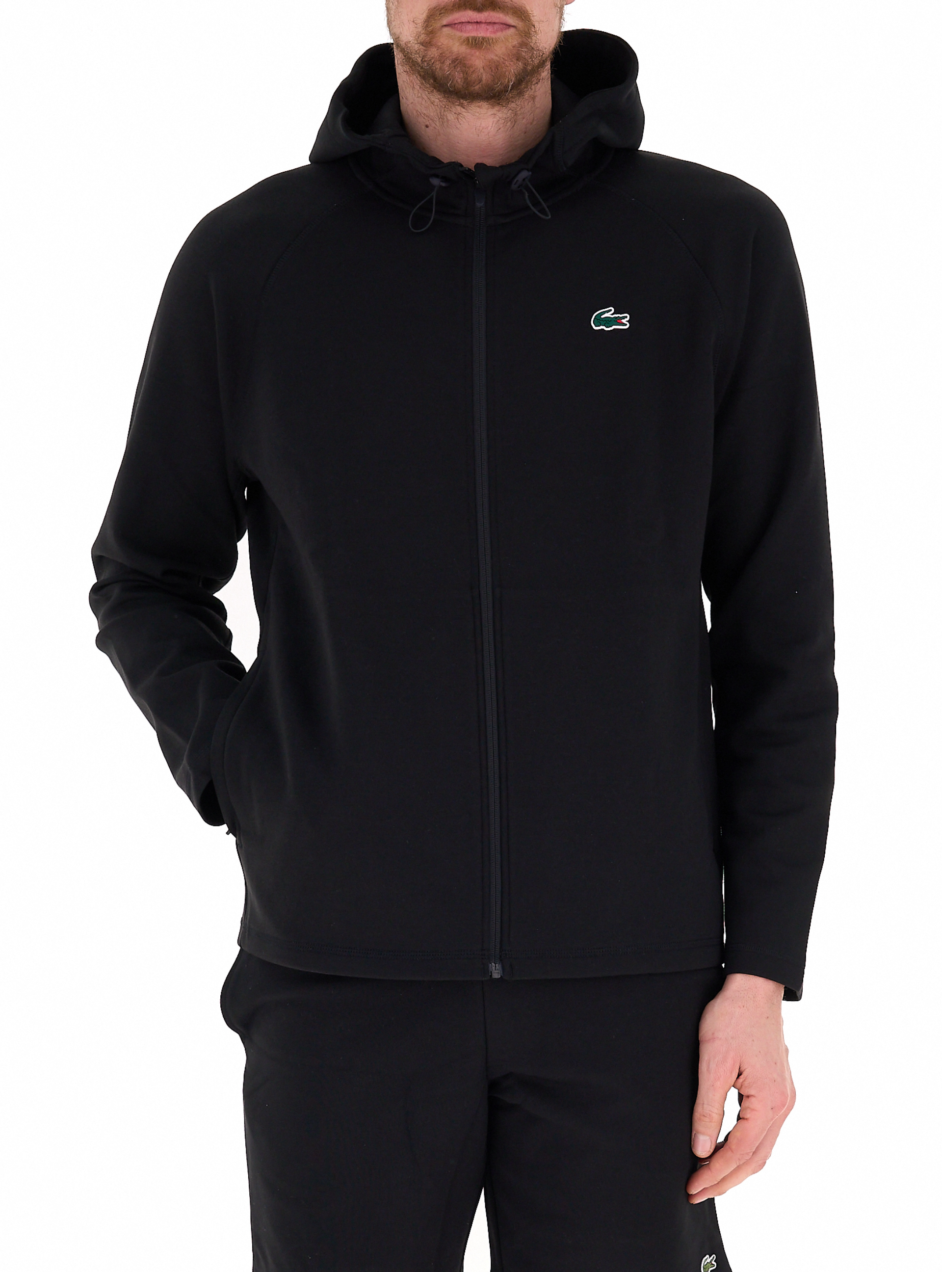 Lacoste Felpa con cappuccio NERO 6