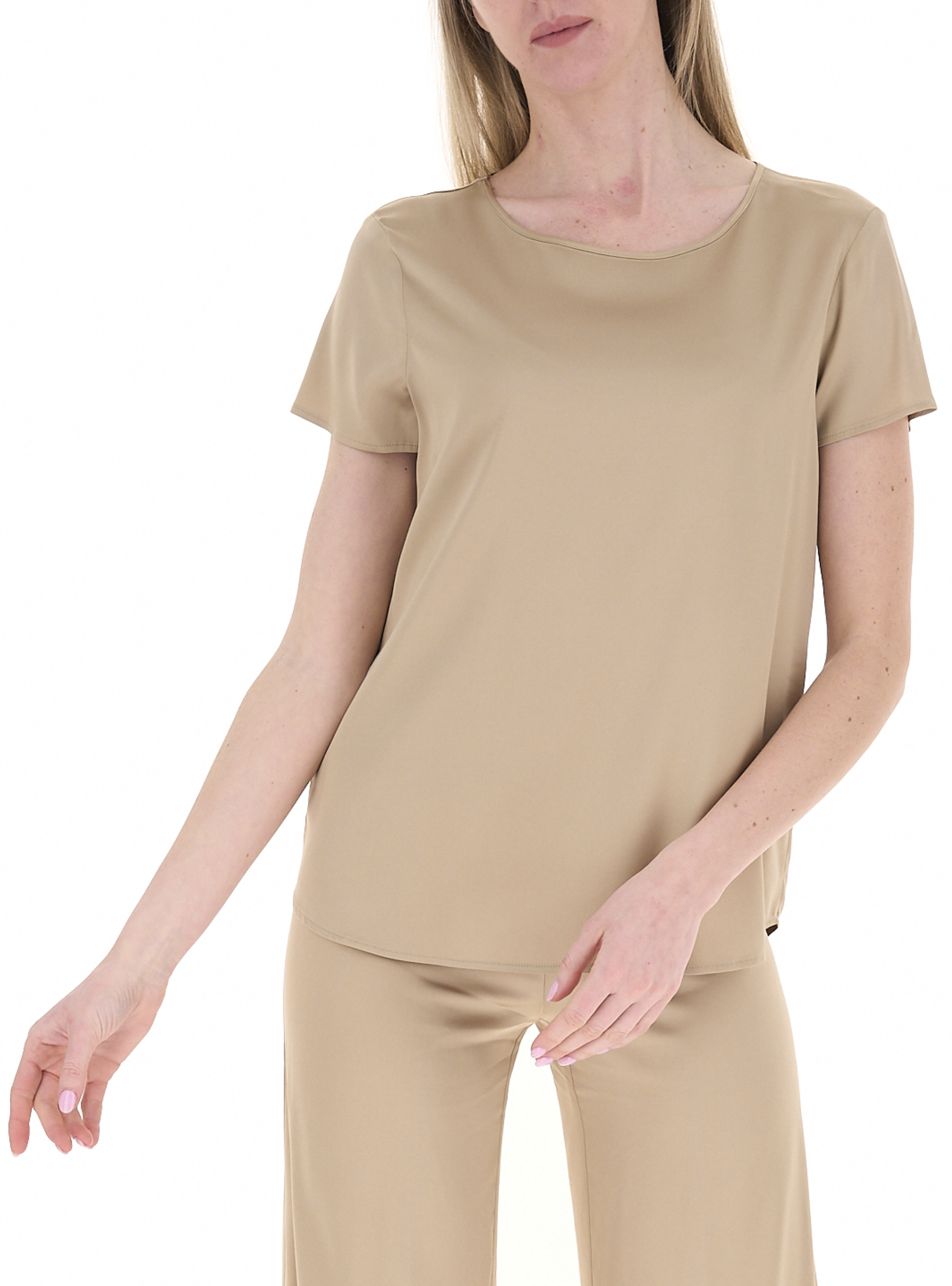 LINKS Blusa in viscosa BEIGE
