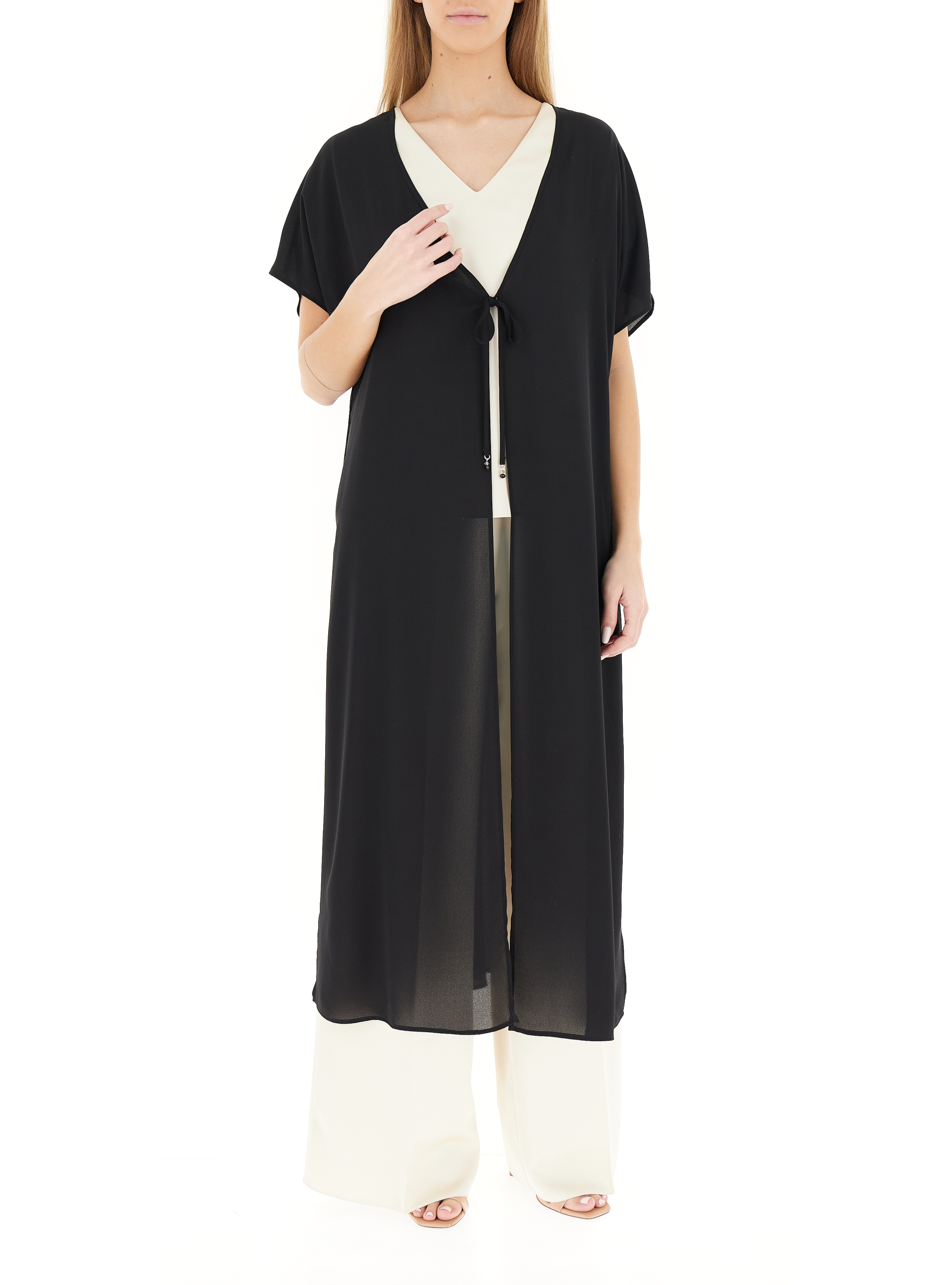 DIANA GALLESI Cardigan velato NERO