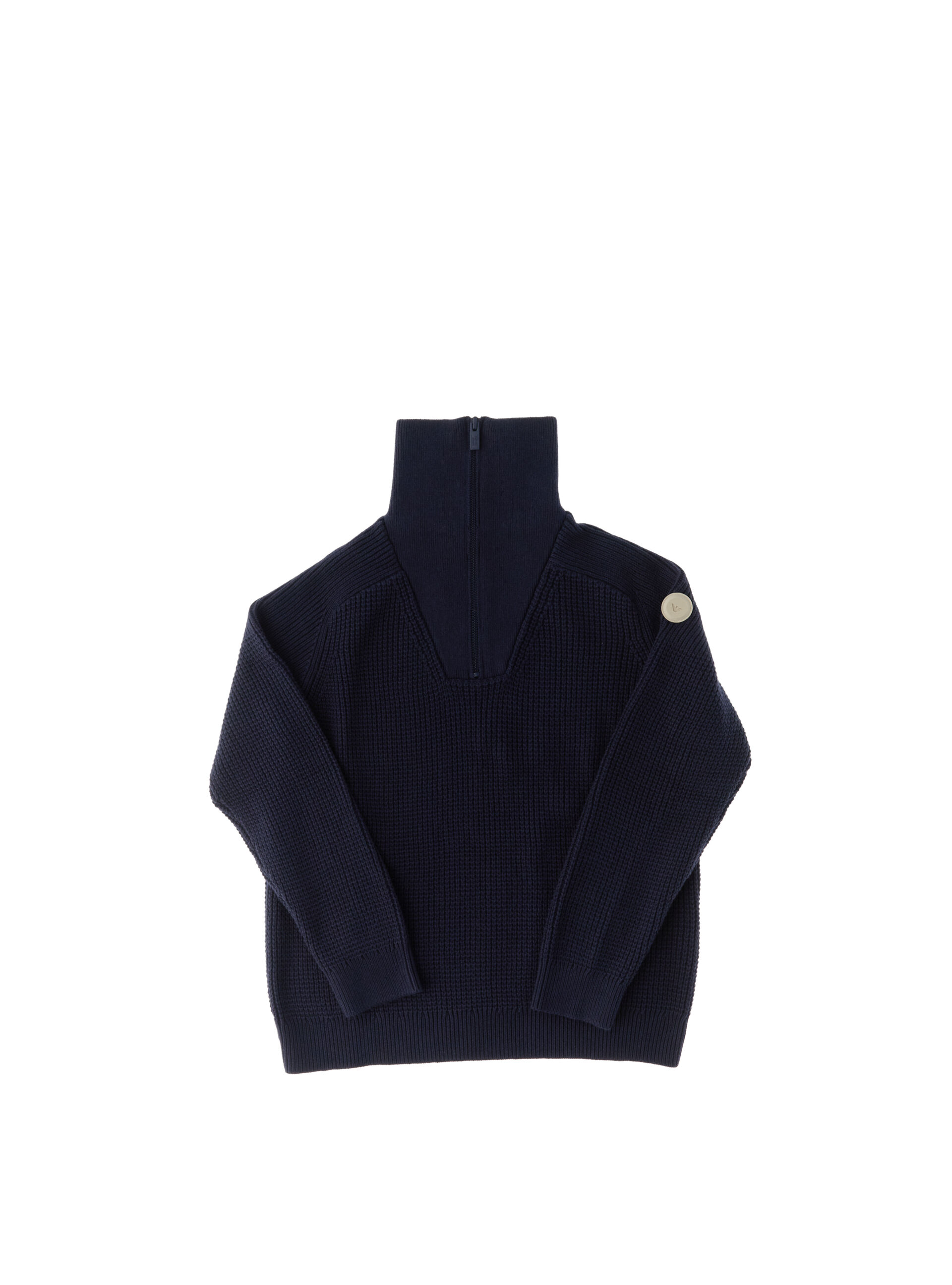 Maglione mezza zip BABY BLU SCURO 8A