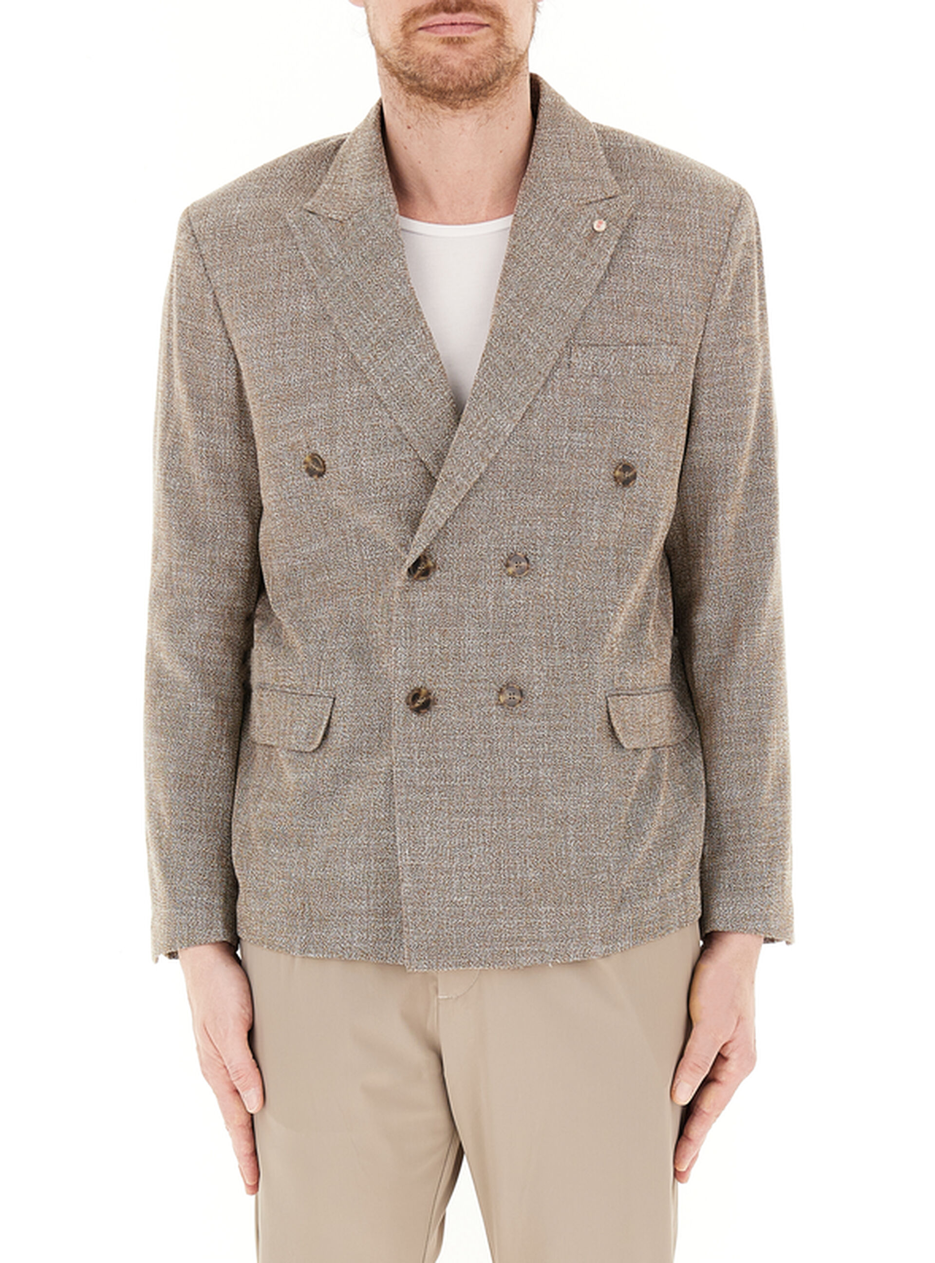 QB24 Giacca doppiopetto BEIGE
