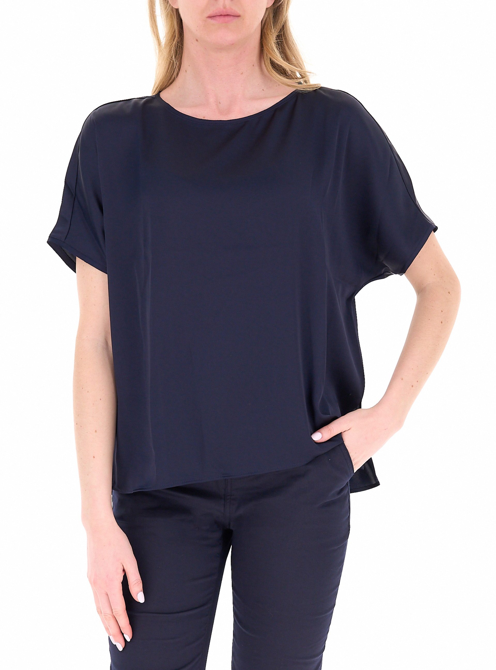 Blusa girocollo BLU SCURO 48