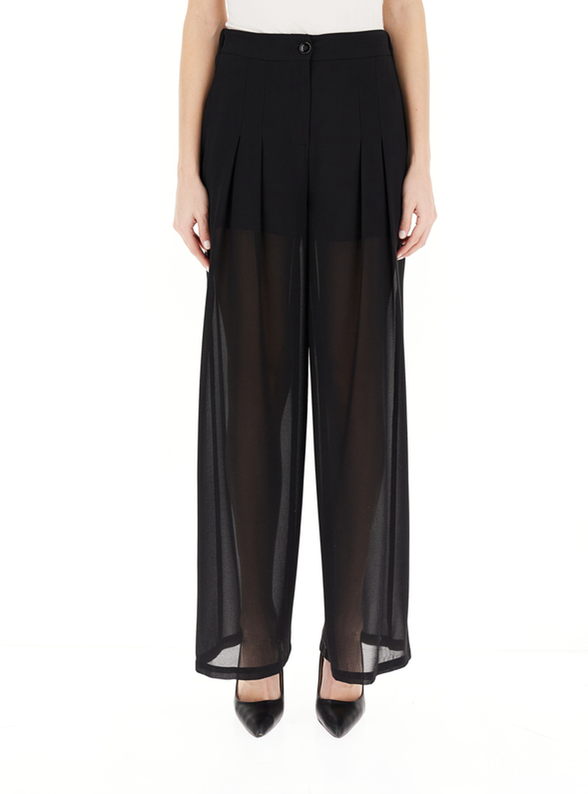 VICOLO Pantalone velato NERO