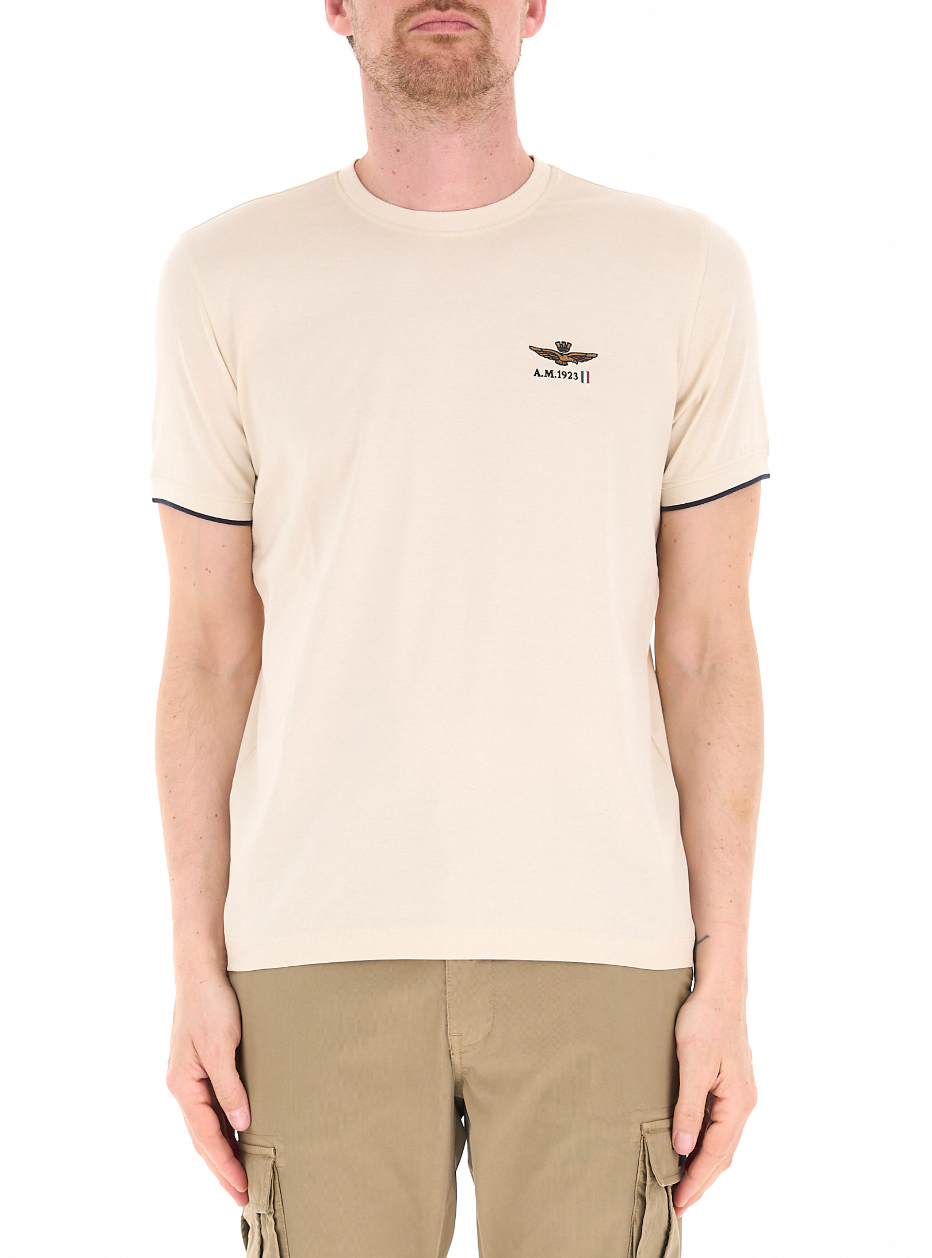 T-shirt girocollo AVORIO M