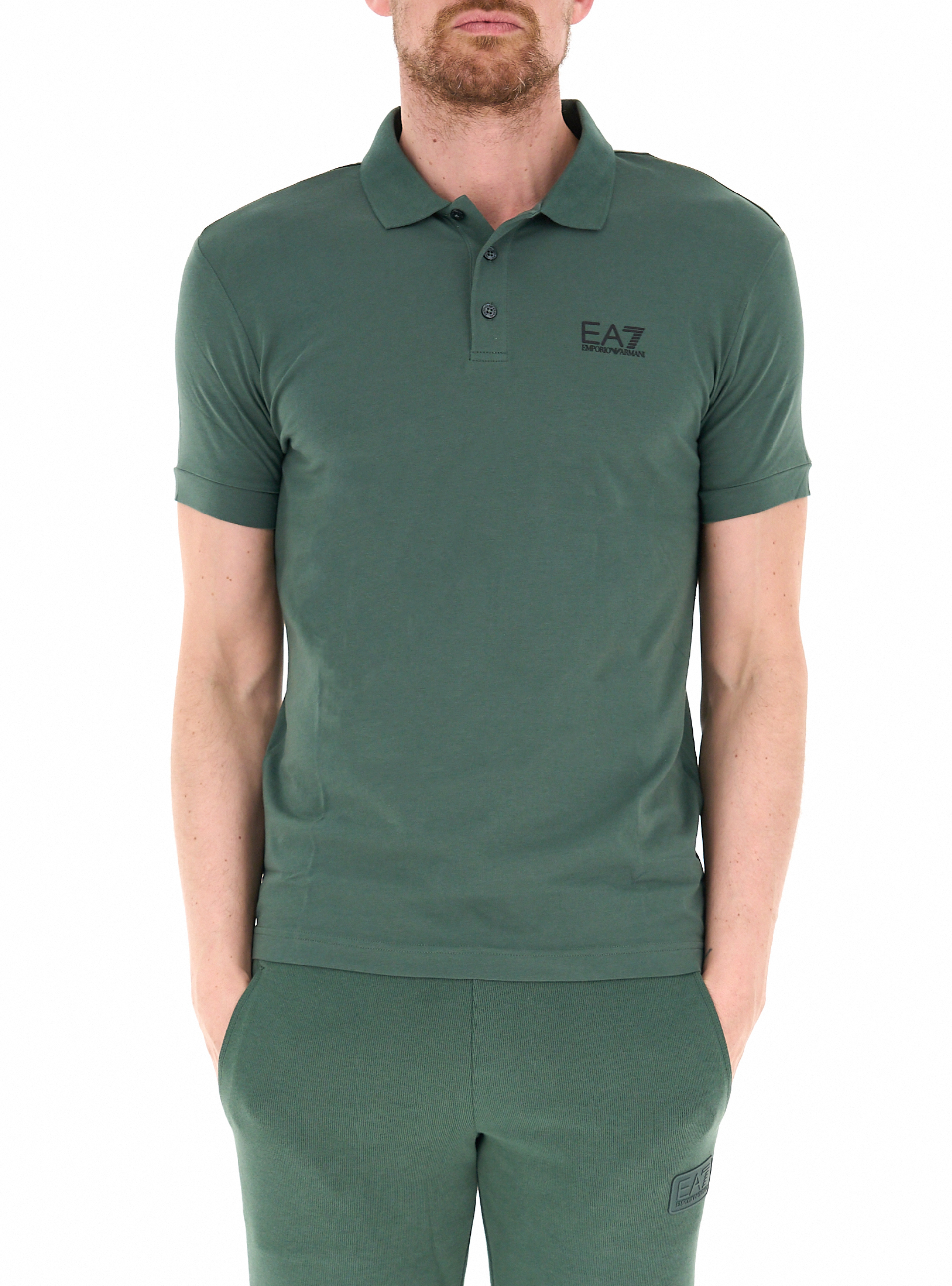 Polo in cotone VERDE BOTTIGLIA XXL