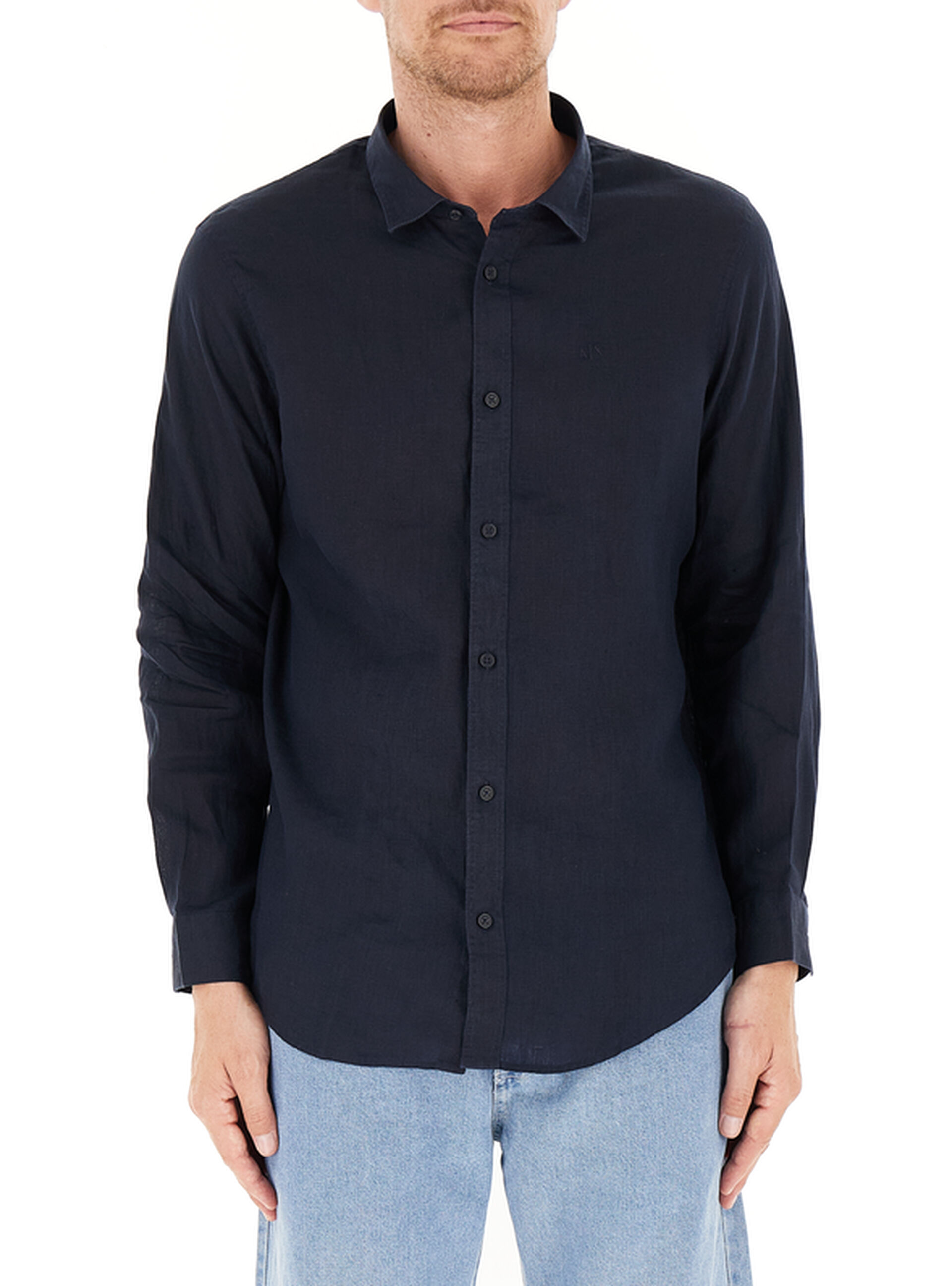 Camicia in lino BLU NOTTE