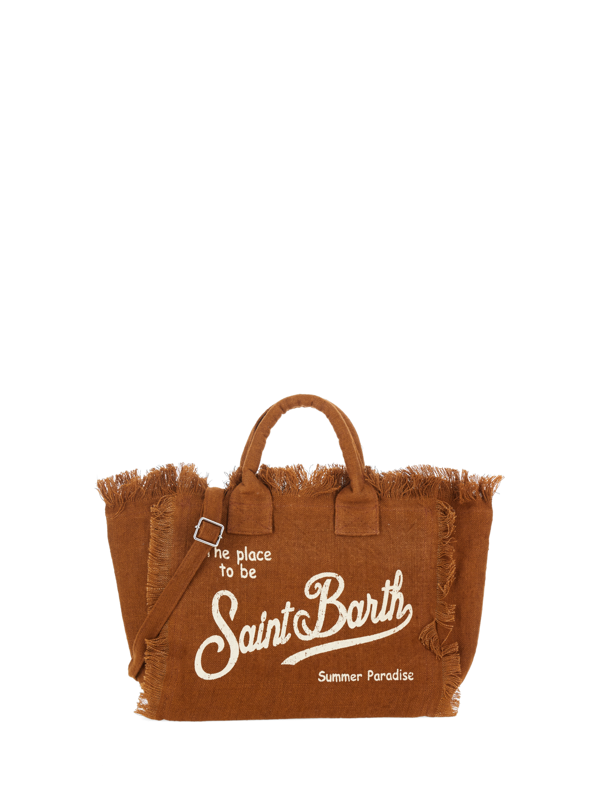 Borsa in lino MARRONE