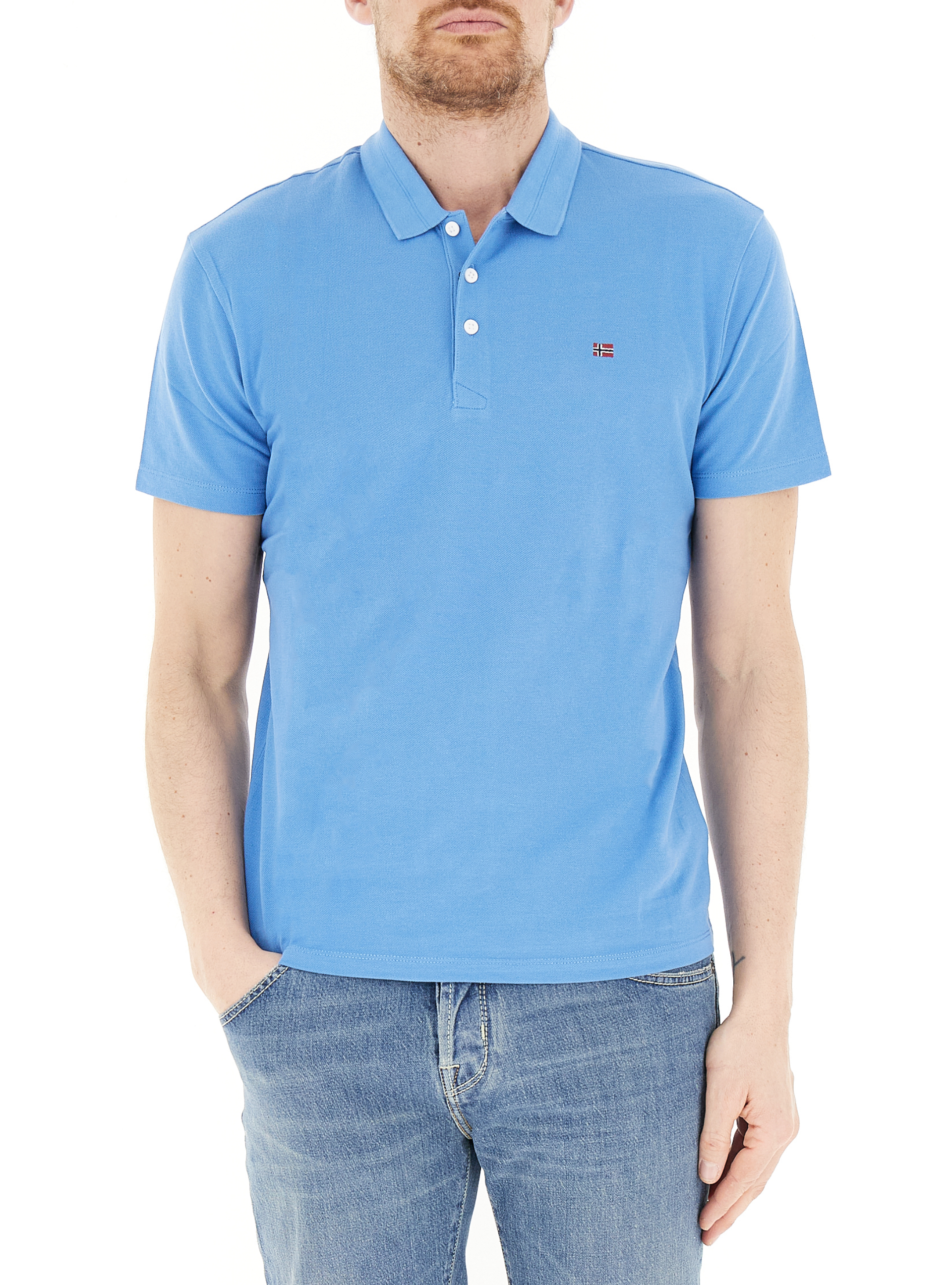 Polo maniche corte AZZURRO S