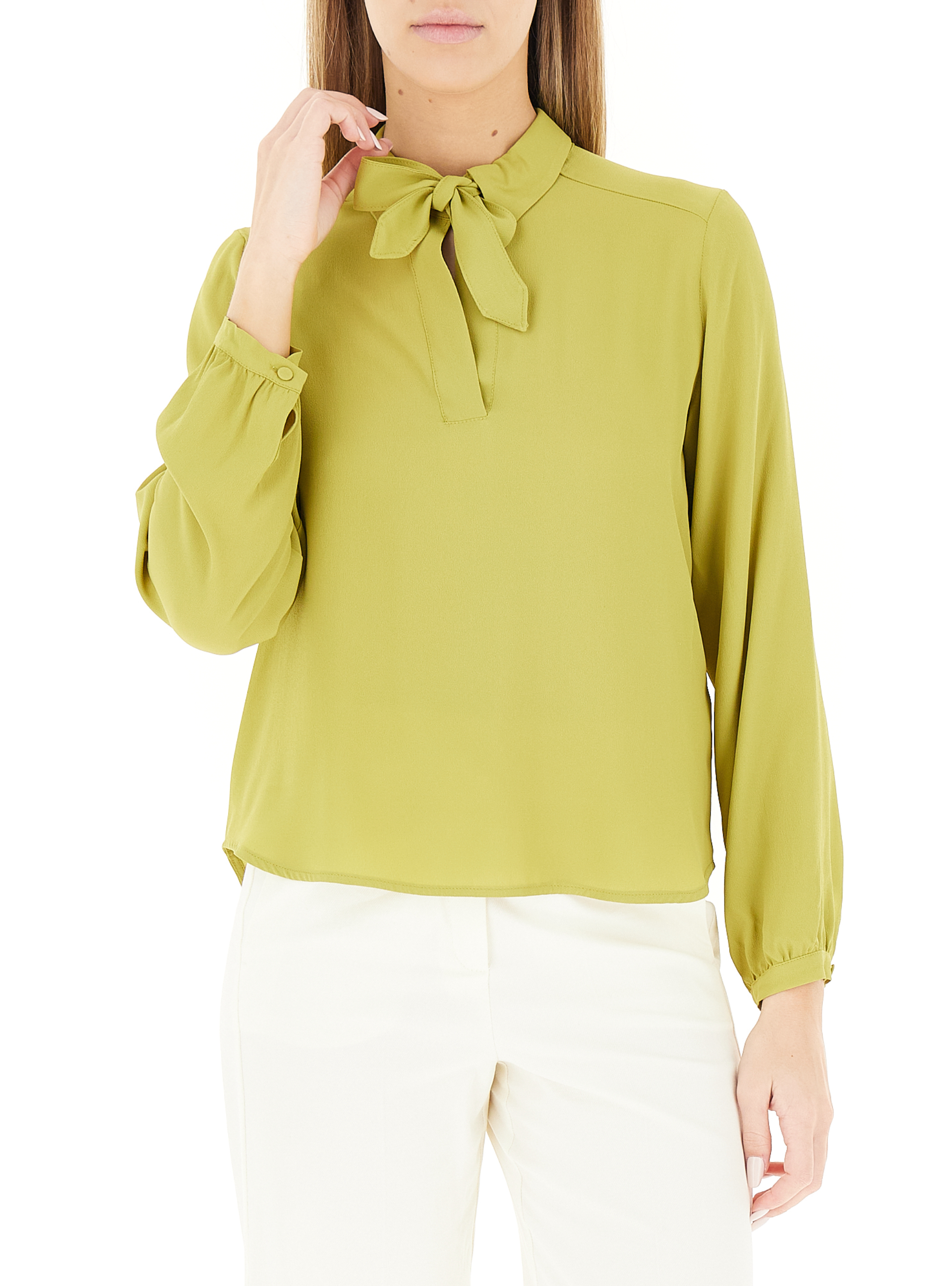 Blusa misto seta VERDE LIME