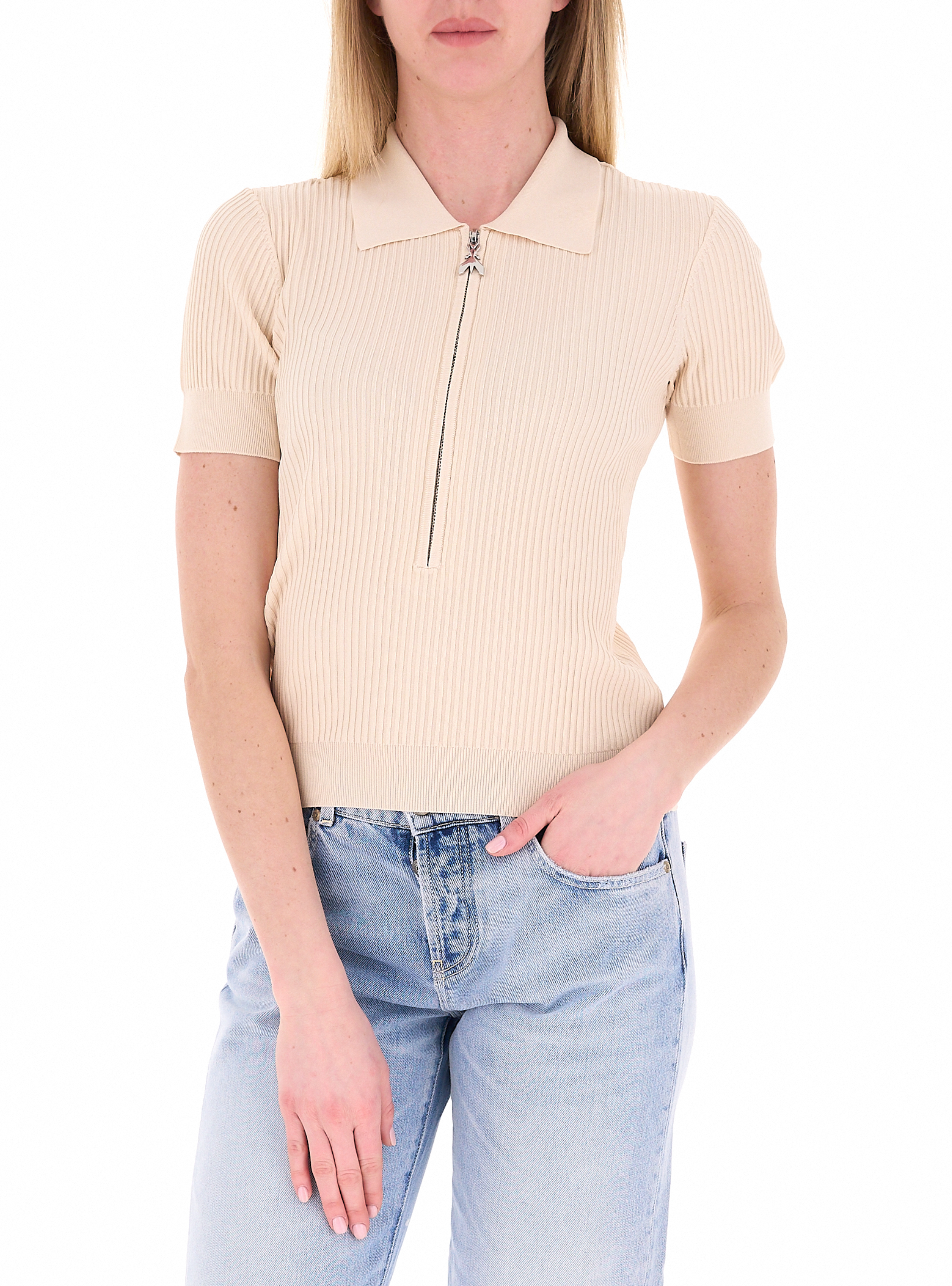 T-shirt a costine CREMA