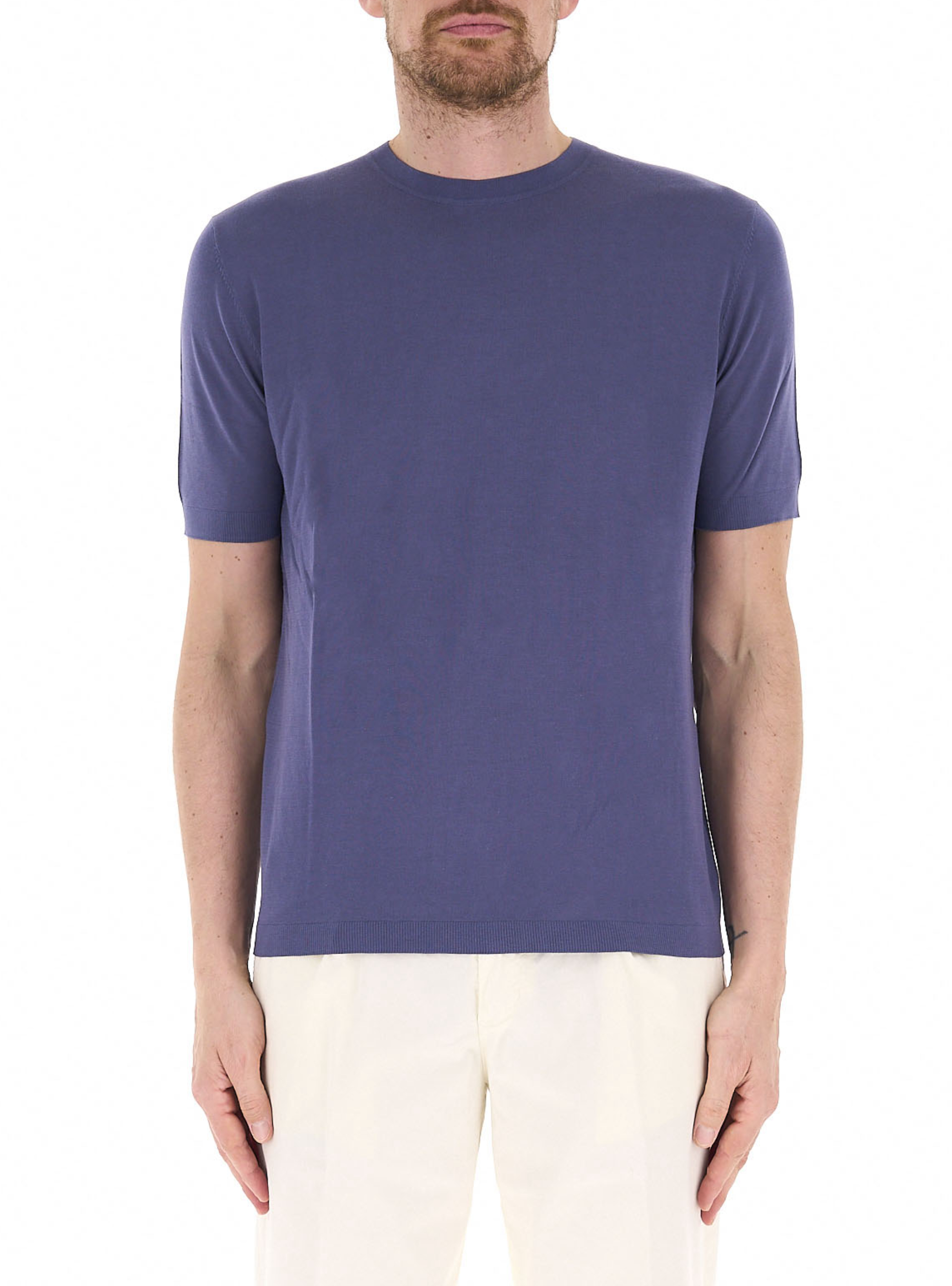 QB24 T-shirt girocollo BLU AVIO