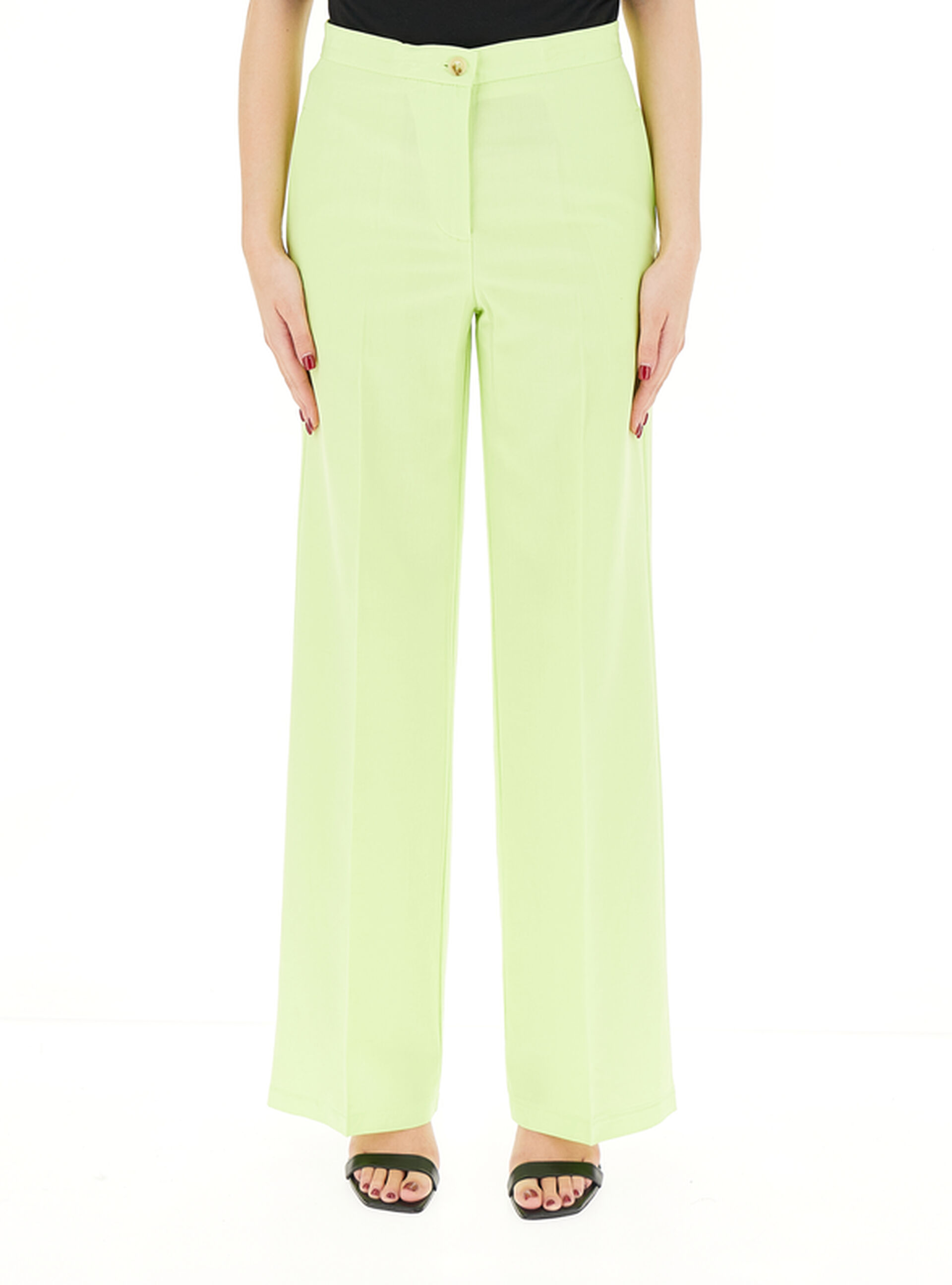 Pantalone misto viscosa VERDE