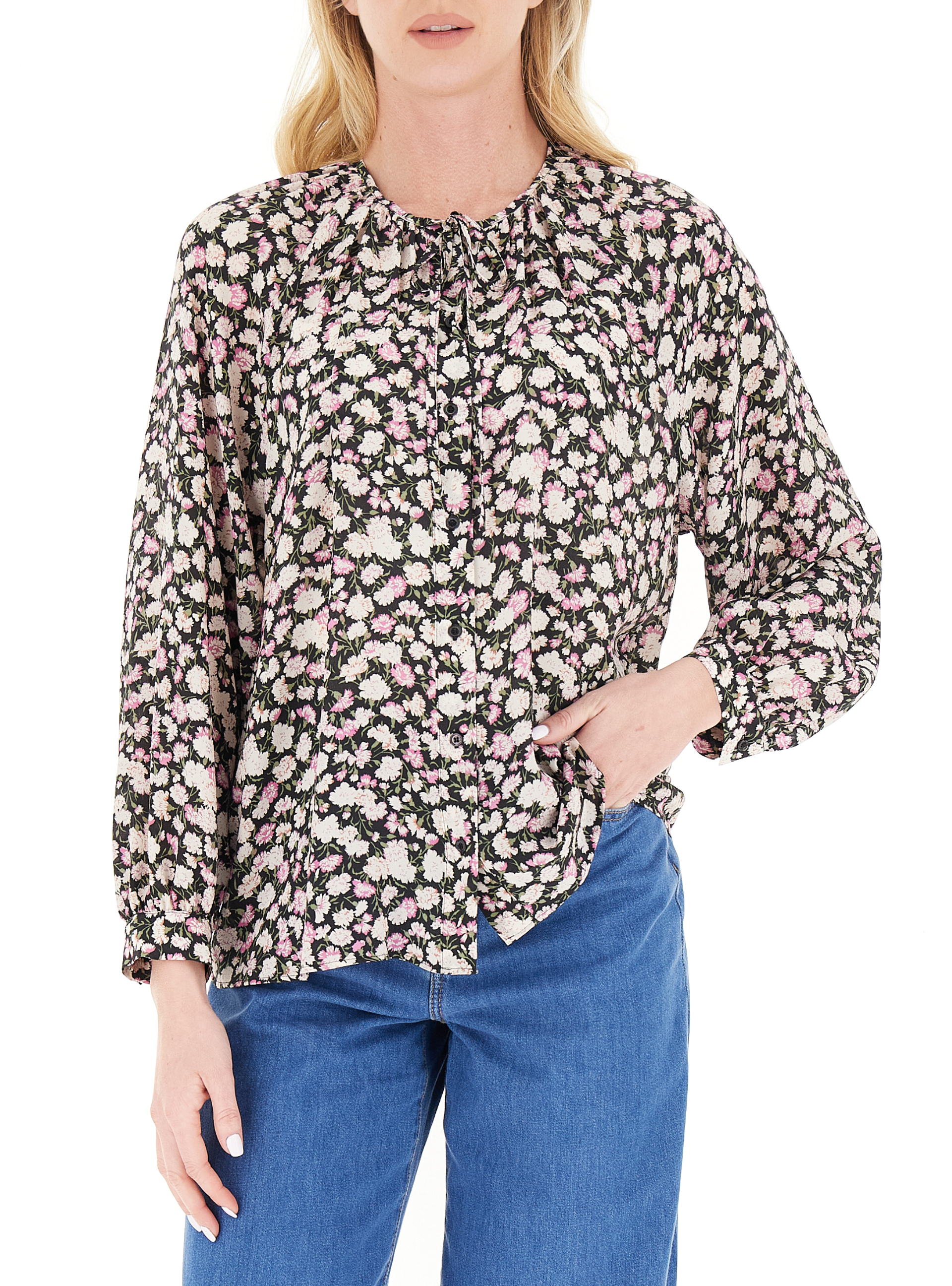 Blusa in seta ROSA