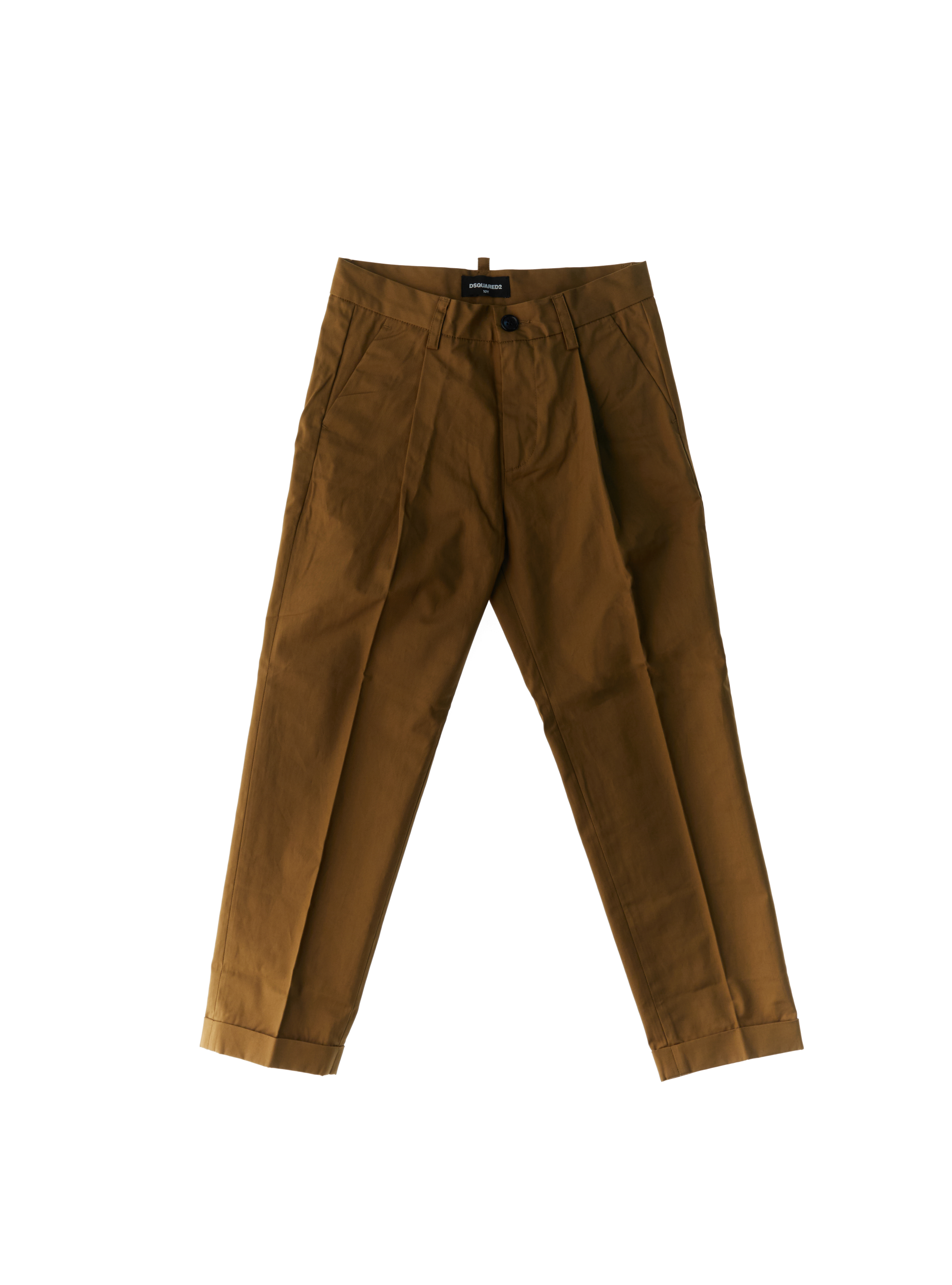 Pantalone pinces cotone MARRONE 16Y