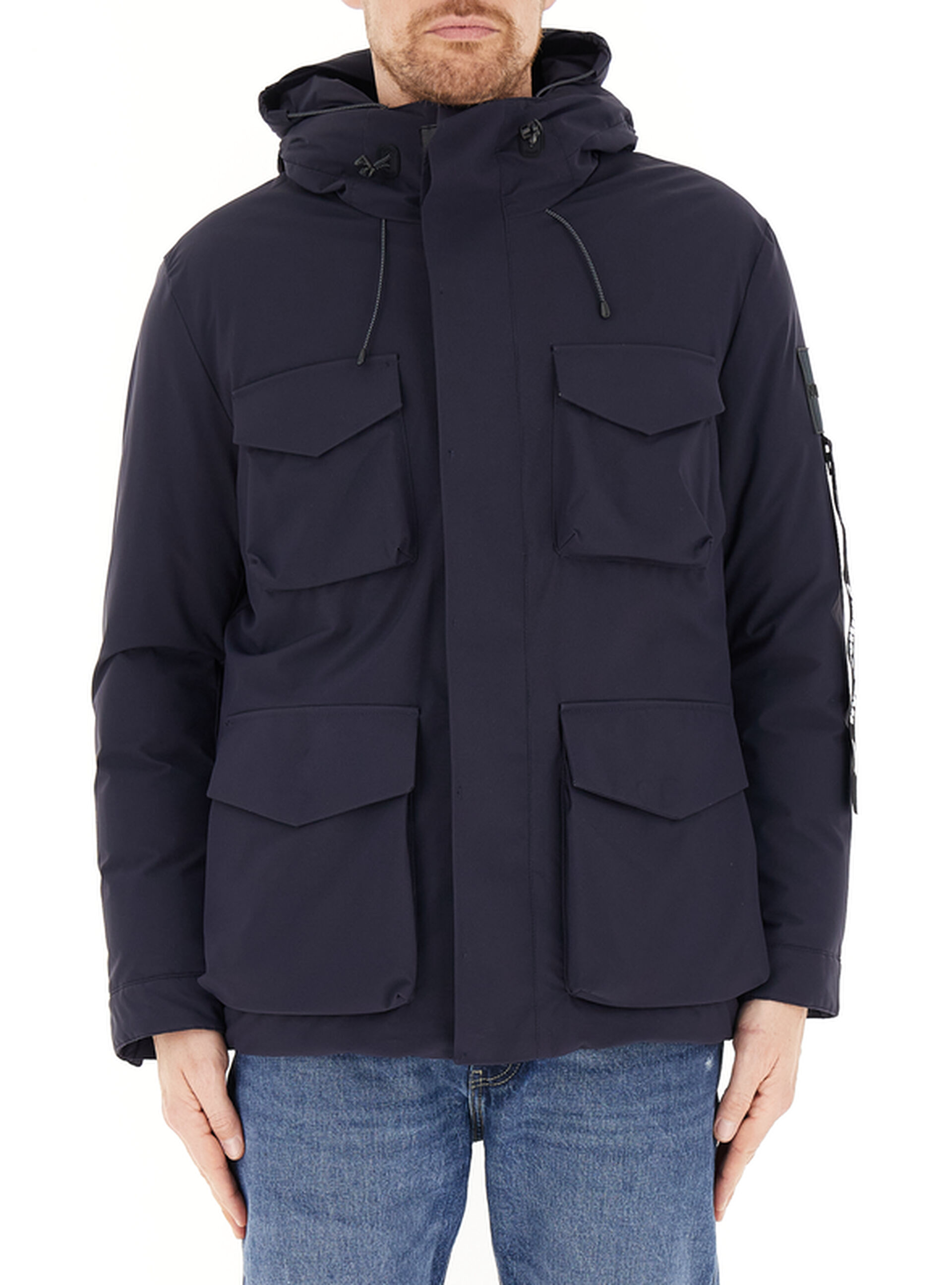 Giubbotto con cappuccio BLU NAVY