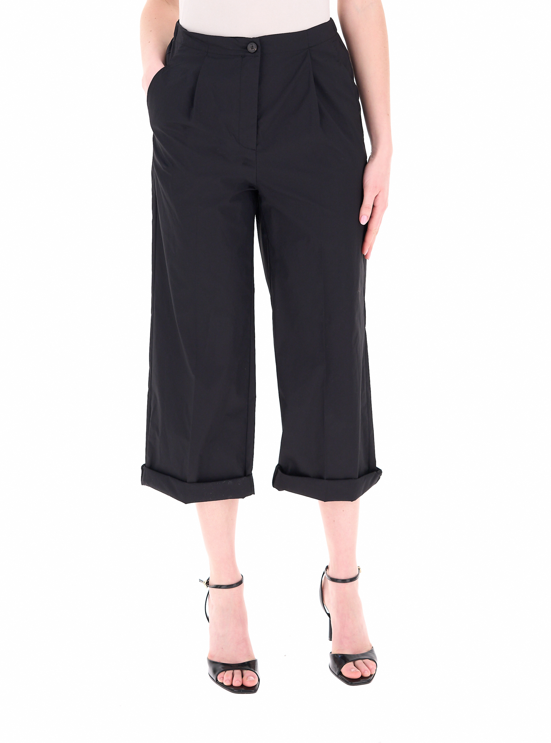 VICOLO Pantalone wide leg NERO