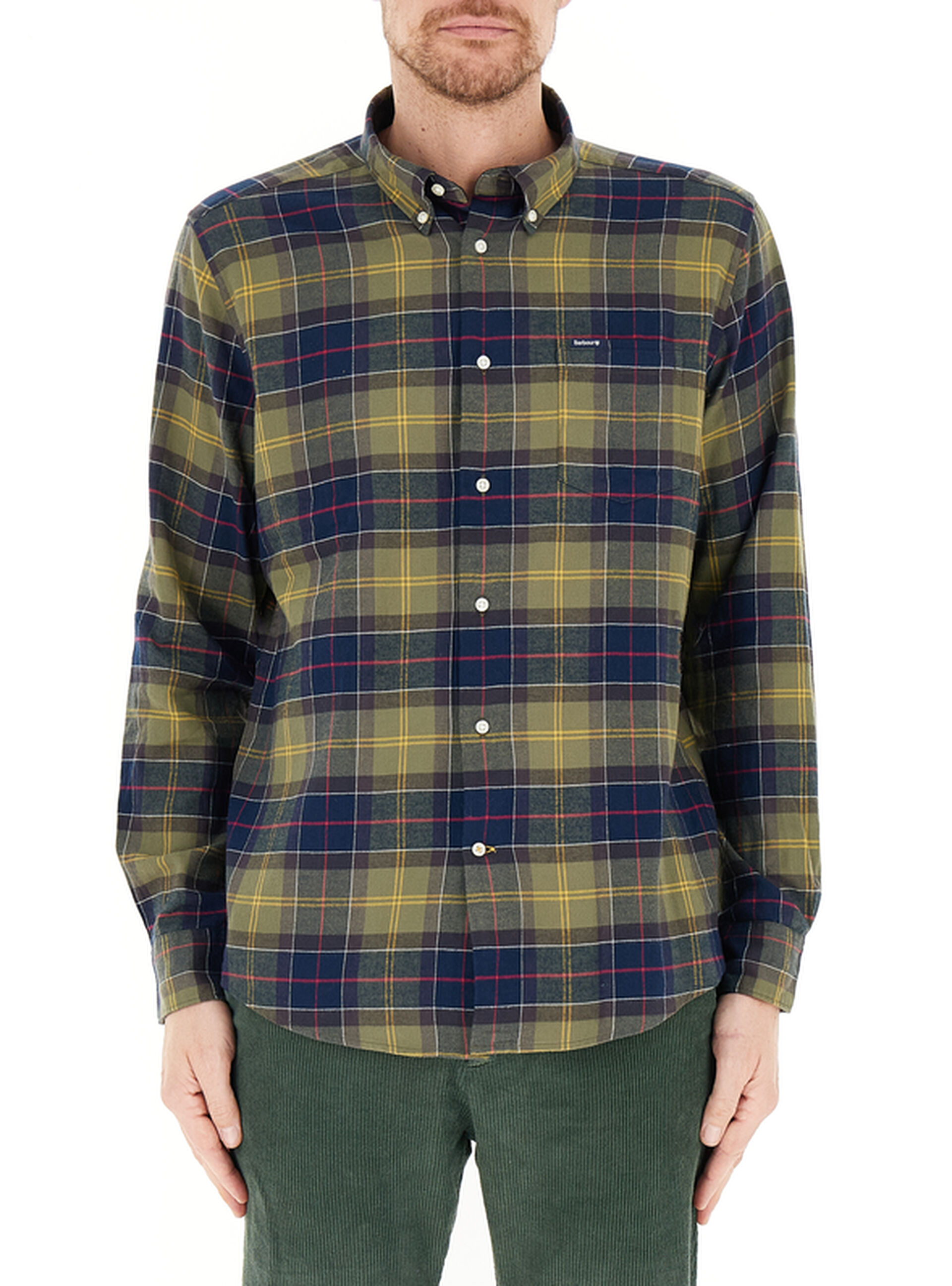 Camicia in cotone VERDE OLIVA